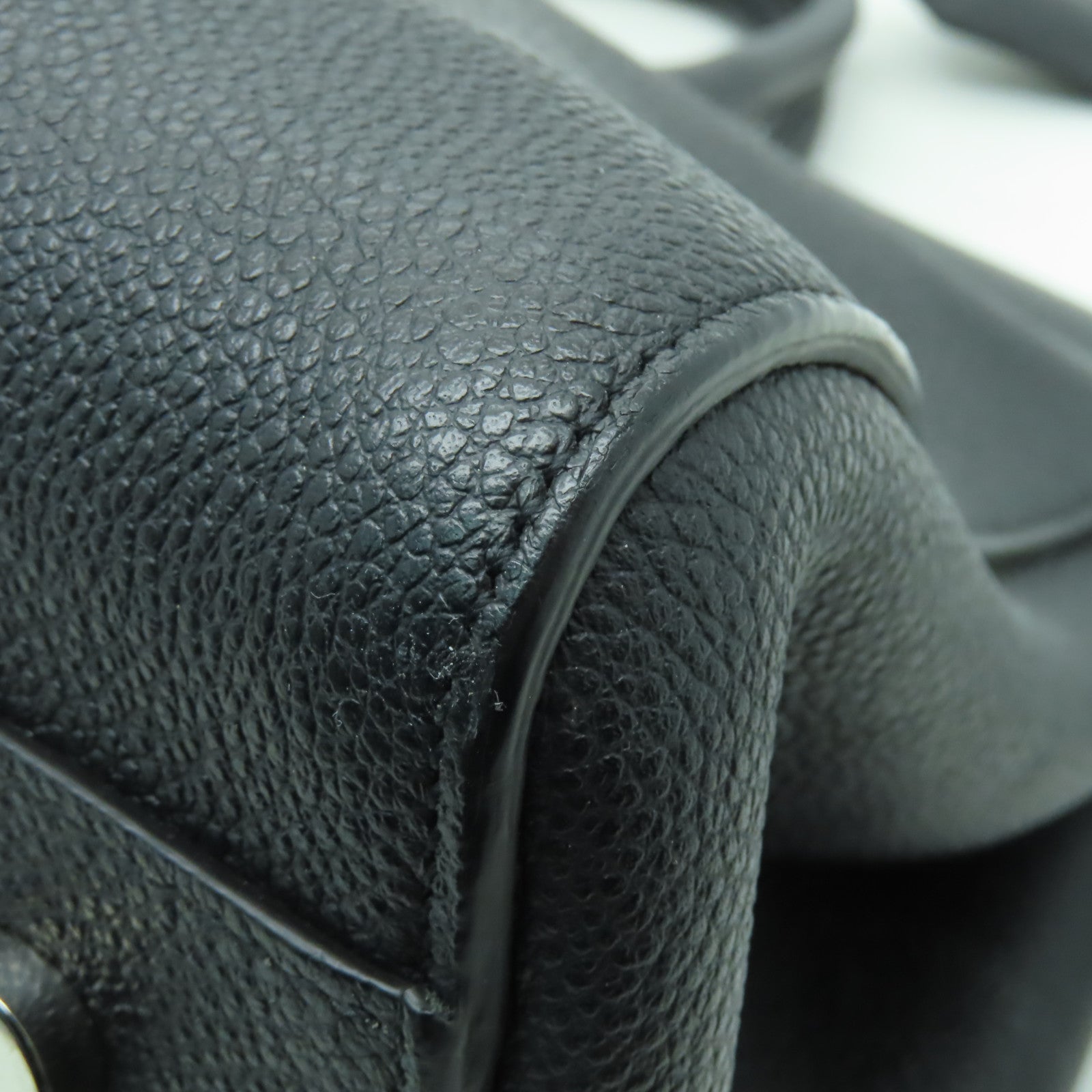 SAINT LAURENT 牛皮皮革2way Shoulder Bag銀扣手挽肩背兩用袋黒色