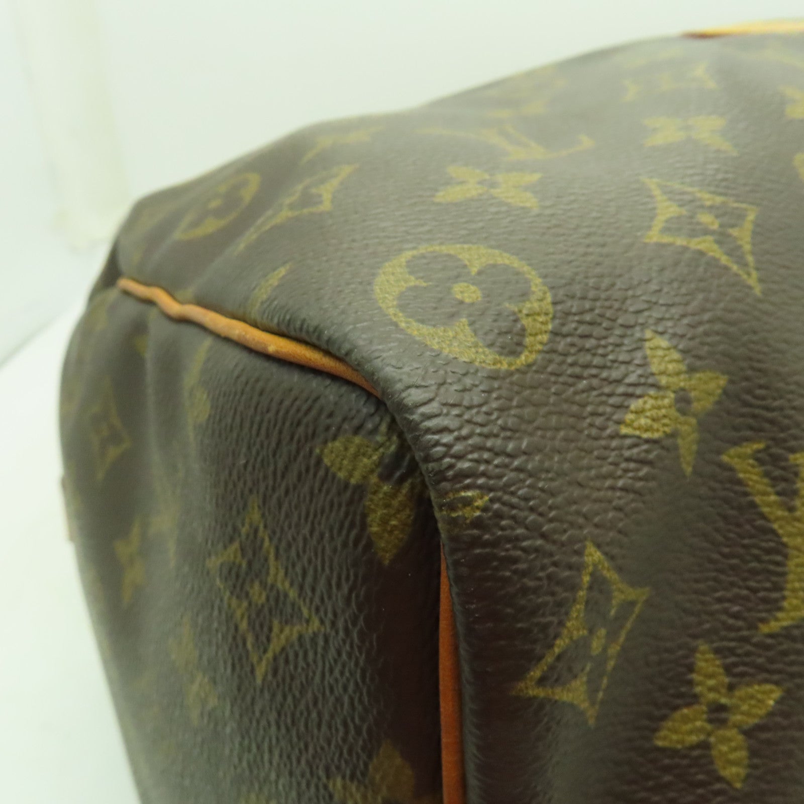 LOUIS VUITTON Monogram Keepall 50金扣波士頓包棕色