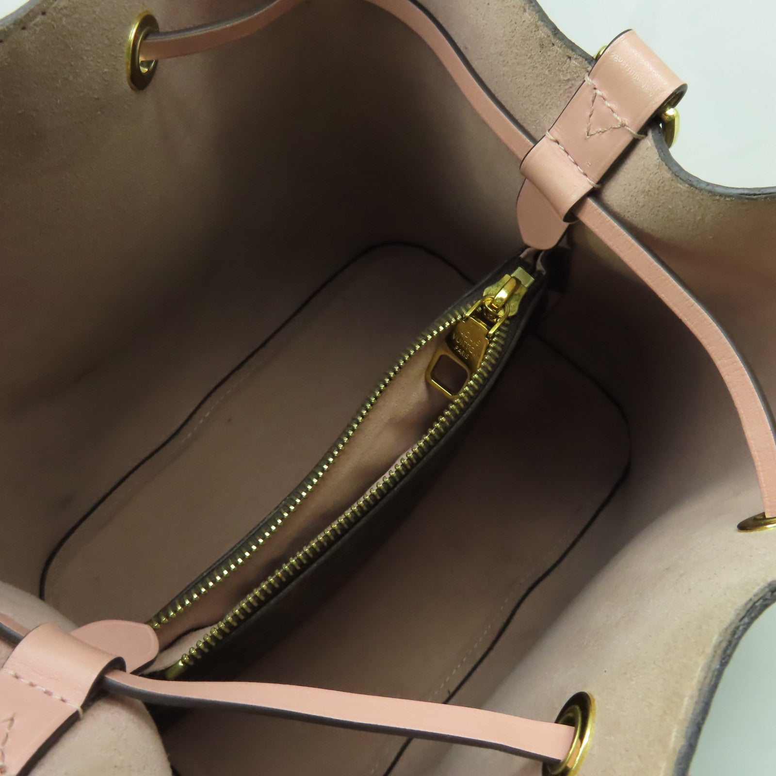 LOUIS VUITTON Monogram NeoNoe MM Shoulder Bag肩背袋啡色/粉紅色