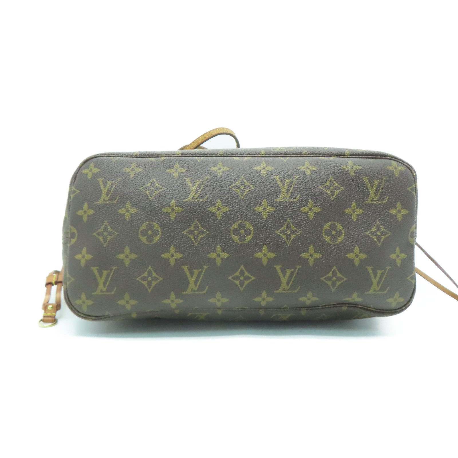 LOUIS VUITTON Monogram Neverfull MM金扣肩背袋啡色