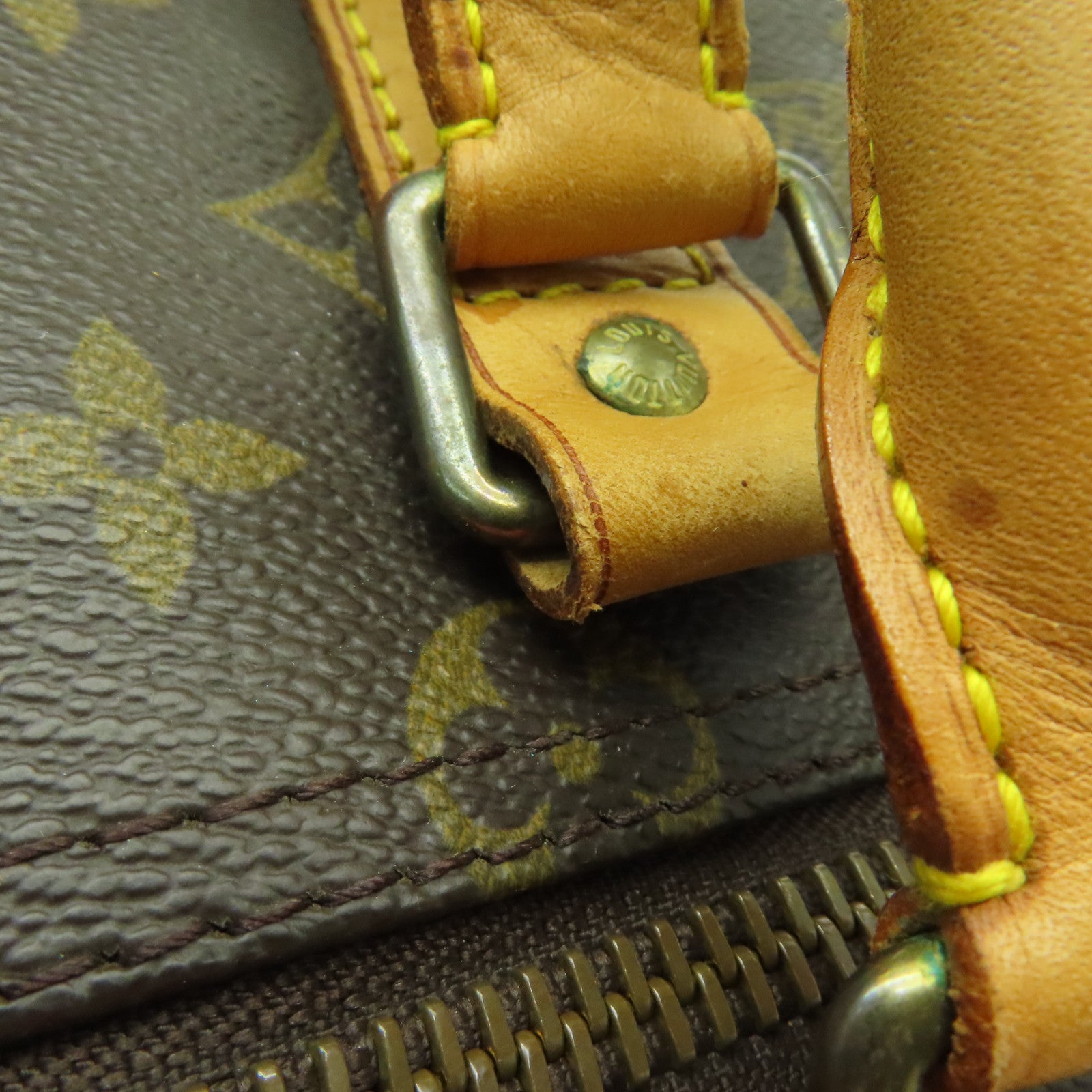 LOUIS VUITTON Monogram Keepall 50金扣波士頓包棕色