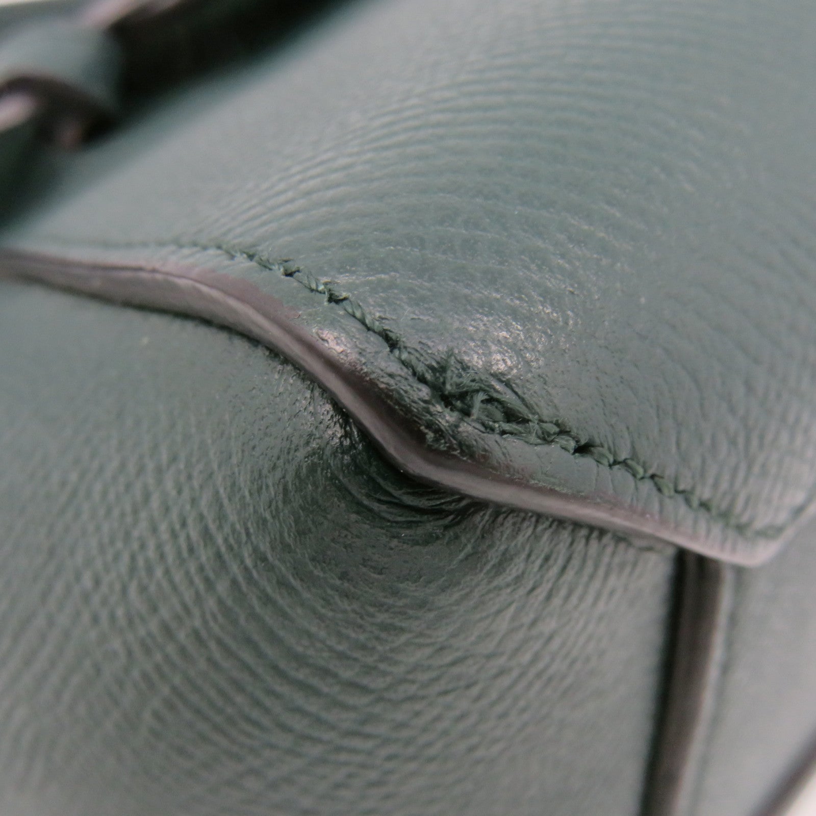 CELINE Cowhide Leather Nano Belt Bag 2Way Shoulder Bag Handle Shoulder Bag Green