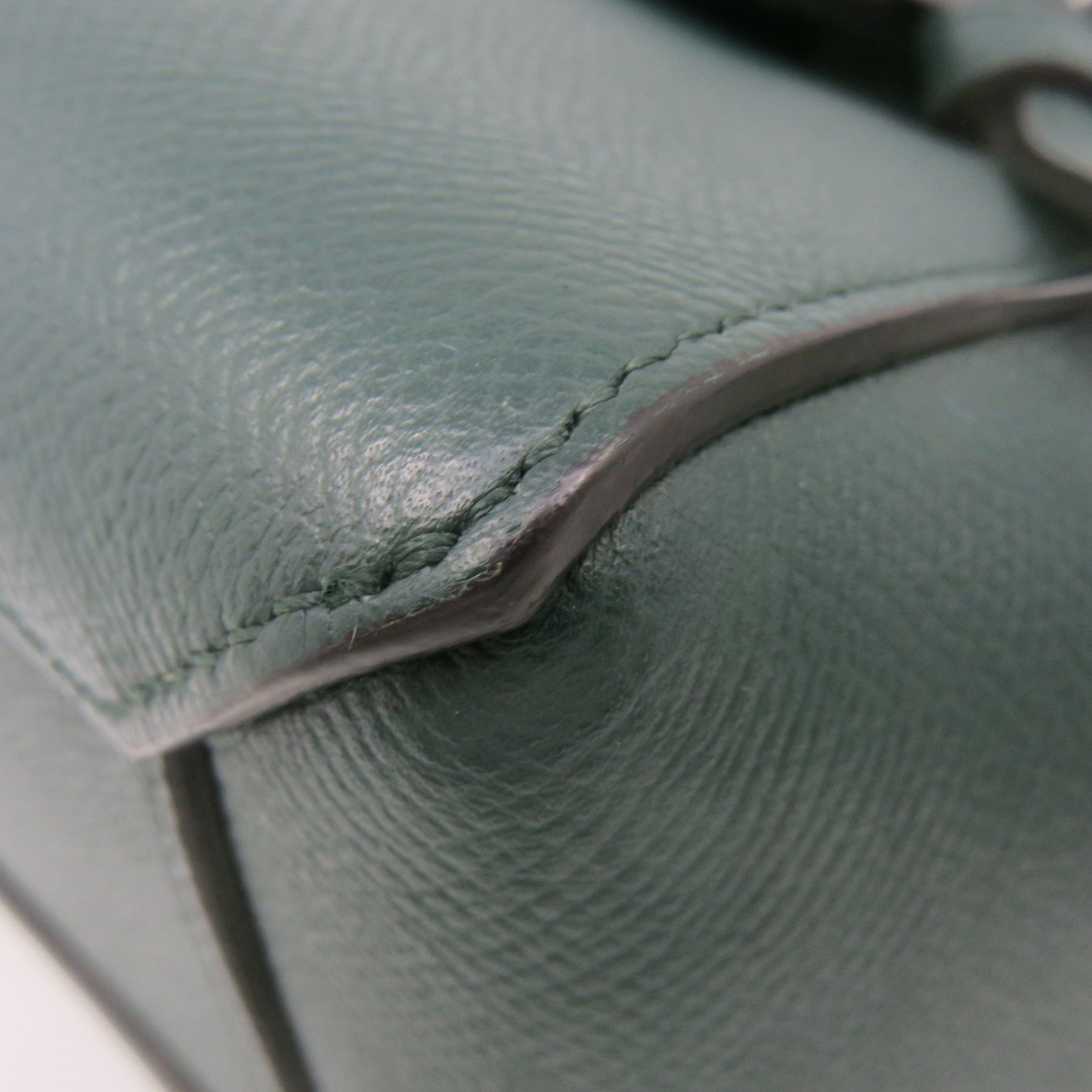 CELINE Cowhide Leather Nano Belt Bag 2Way Shoulder Bag Handle Shoulder Bag Green
