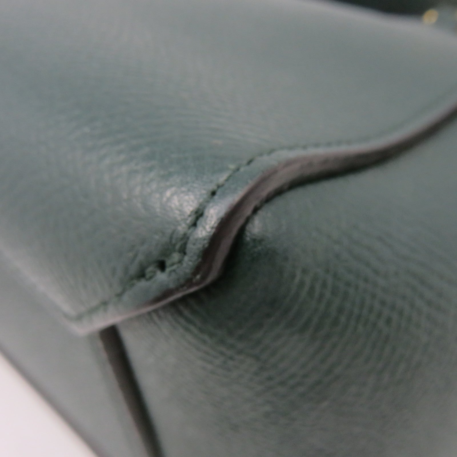 CELINE Cowhide Leather Nano Belt Bag 2Way Shoulder Bag Handle Shoulder Bag Green