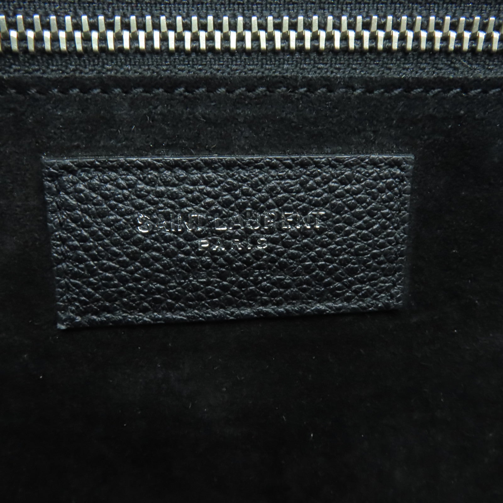 SAINT LAURENT 牛皮皮革2way Shoulder Bag銀扣手挽肩背兩用袋黒色