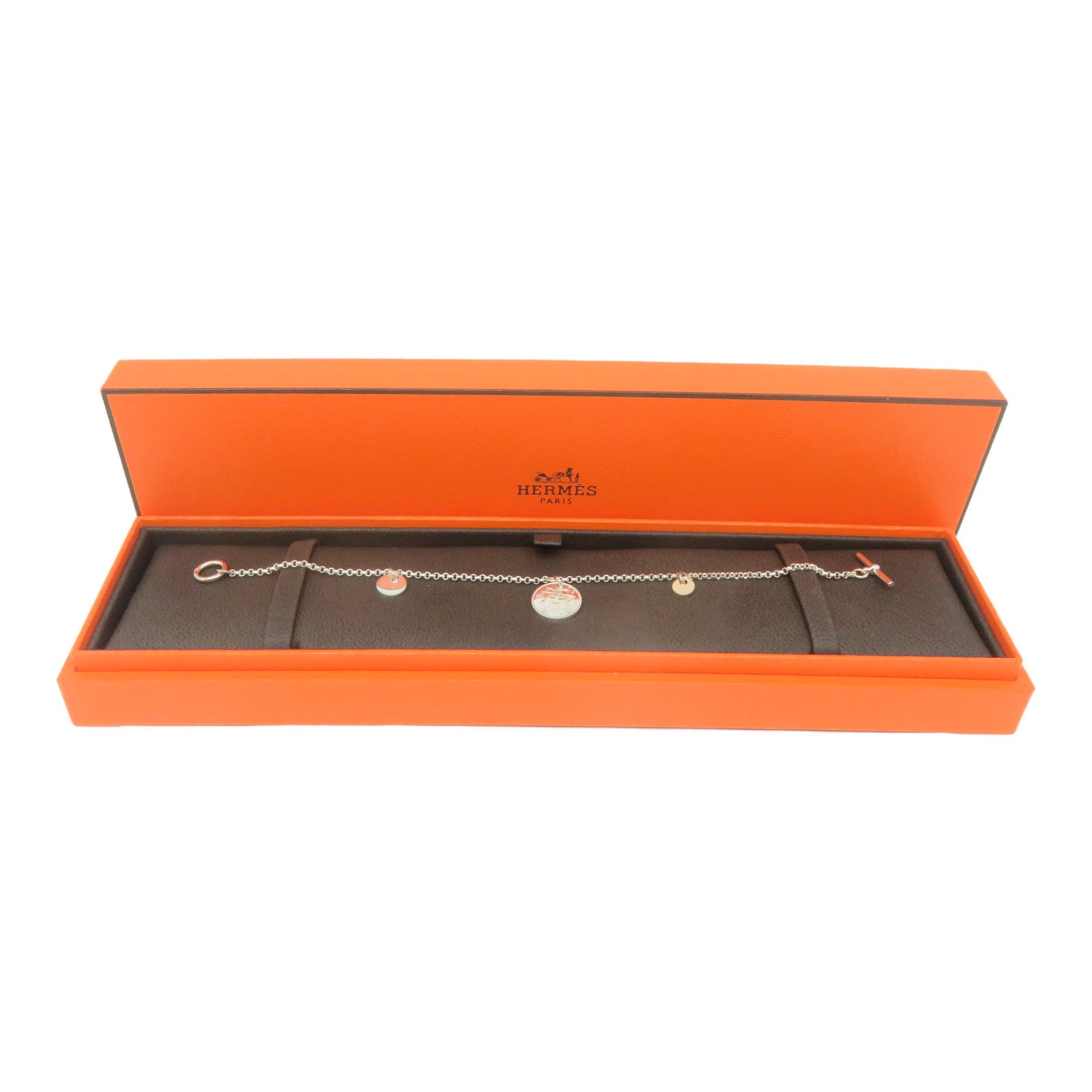 HERMES 【激減優惠】18K白金Ex-Libris Bracelet手鏈