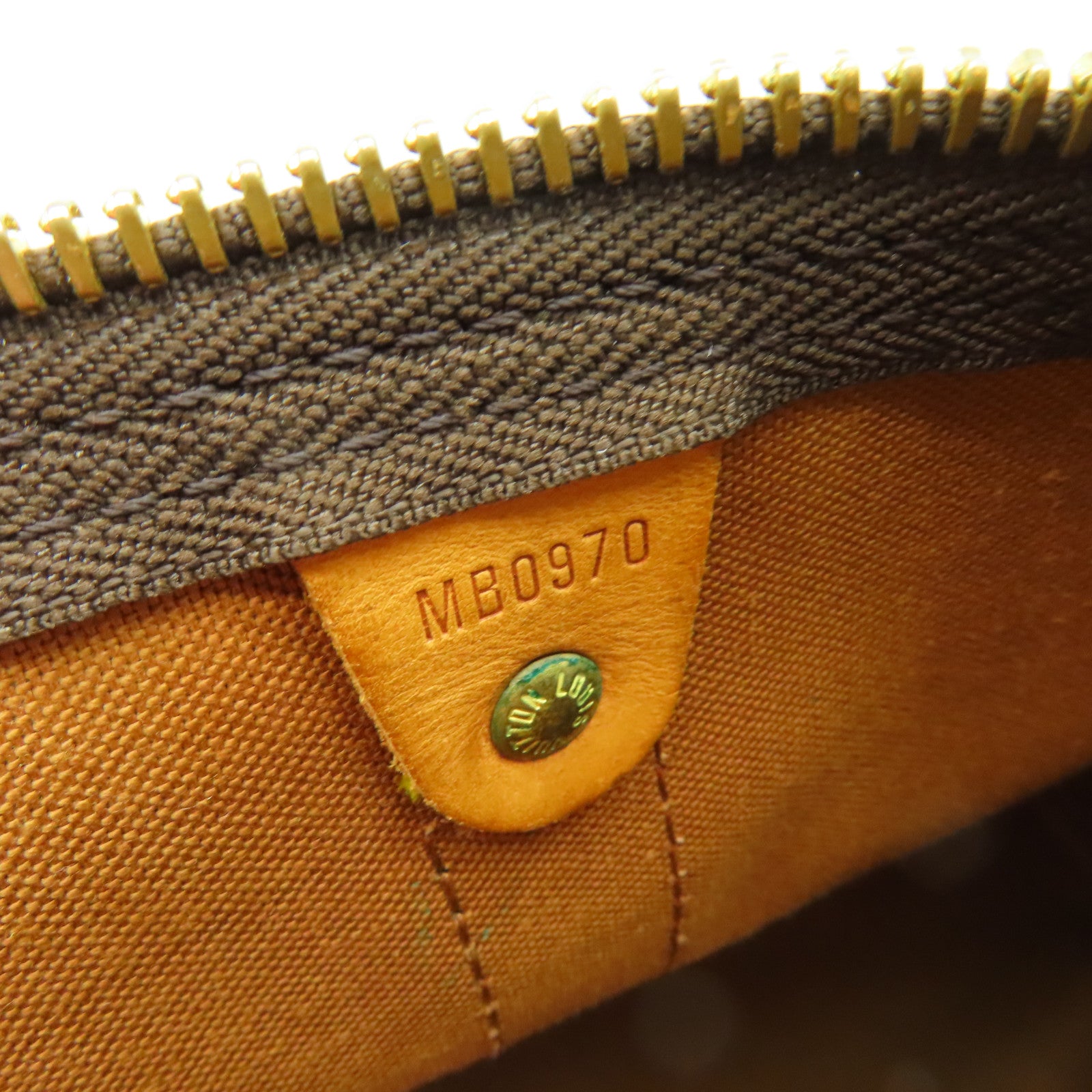 LOUIS VUITTON Monogram Keepall 50金扣波士頓包棕色