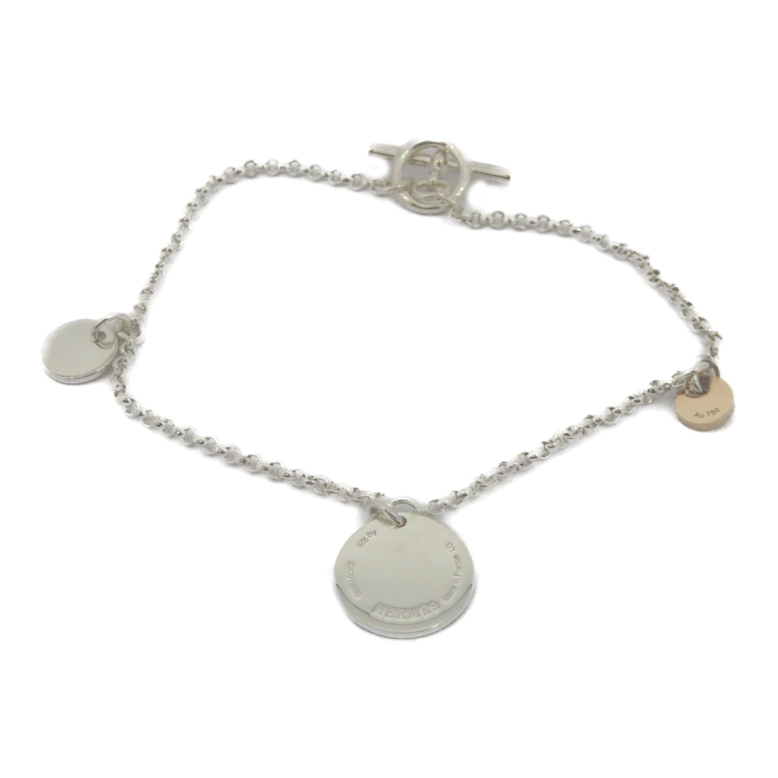 HERMES 【激減優惠】18K白金Ex-Libris Bracelet手鏈