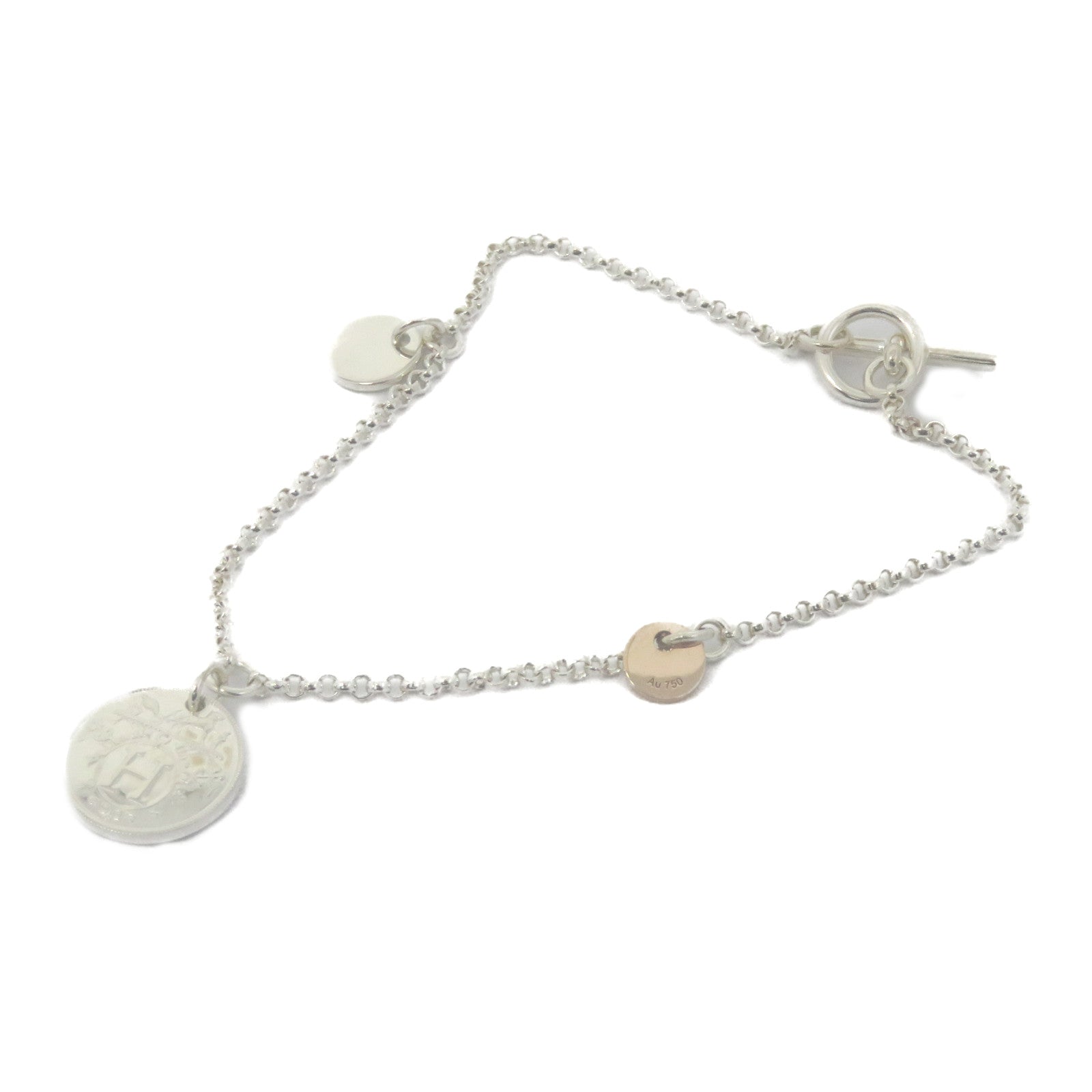 HERMES 【激減優惠】18K白金Ex-Libris Bracelet手鏈
