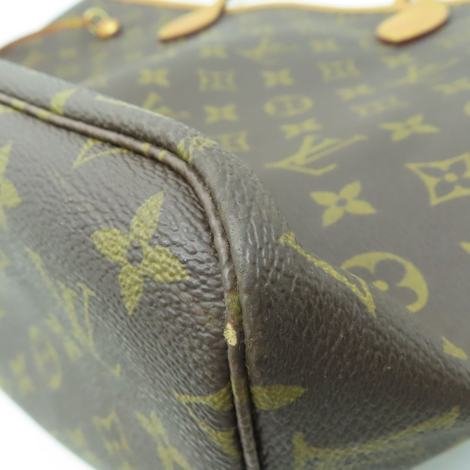 LOUIS VUITTON Monogram Neverfull MM金扣肩背袋啡色