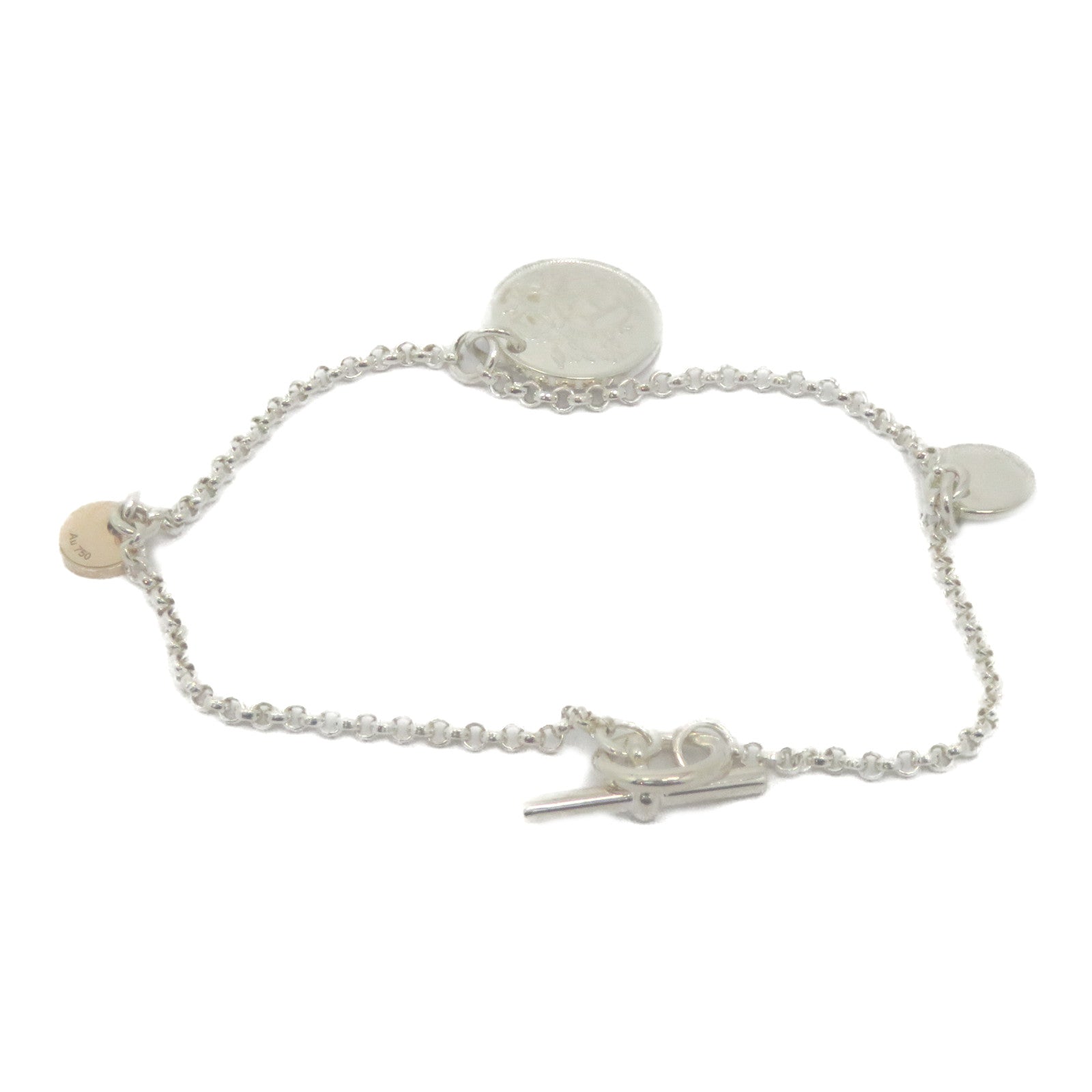 HERMES 【激減優惠】18K白金Ex-Libris Bracelet手鏈