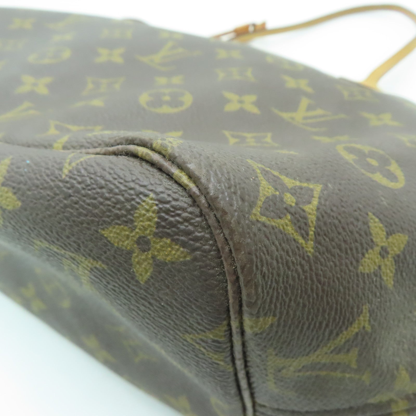 LOUIS VUITTON Monogram Neverfull MM金扣肩背袋啡色