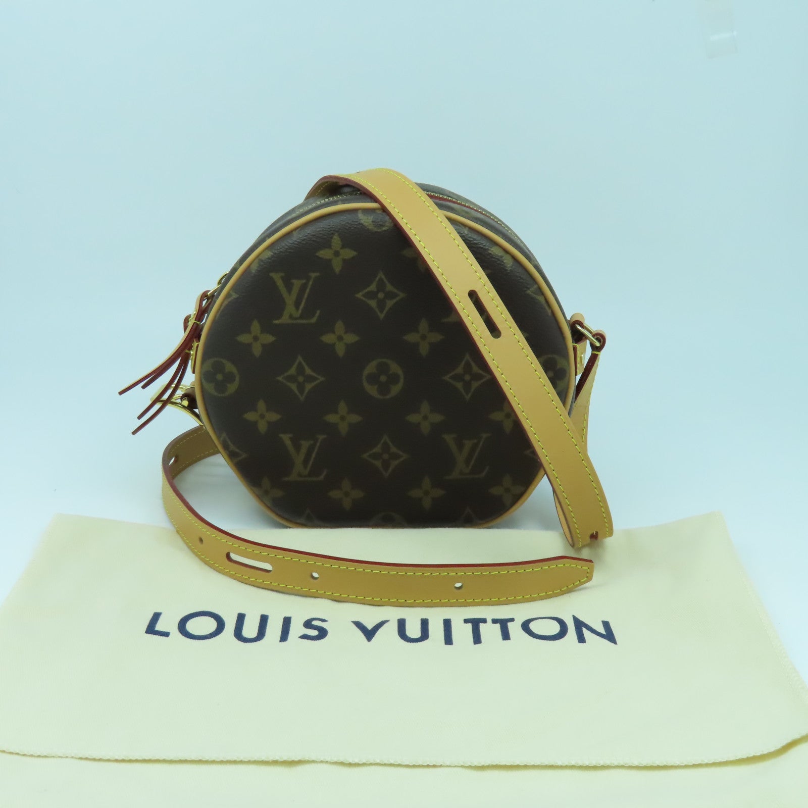LOUIS VUITTON Monogram Boite Chapeau Souple PM金扣肩背袋啡色