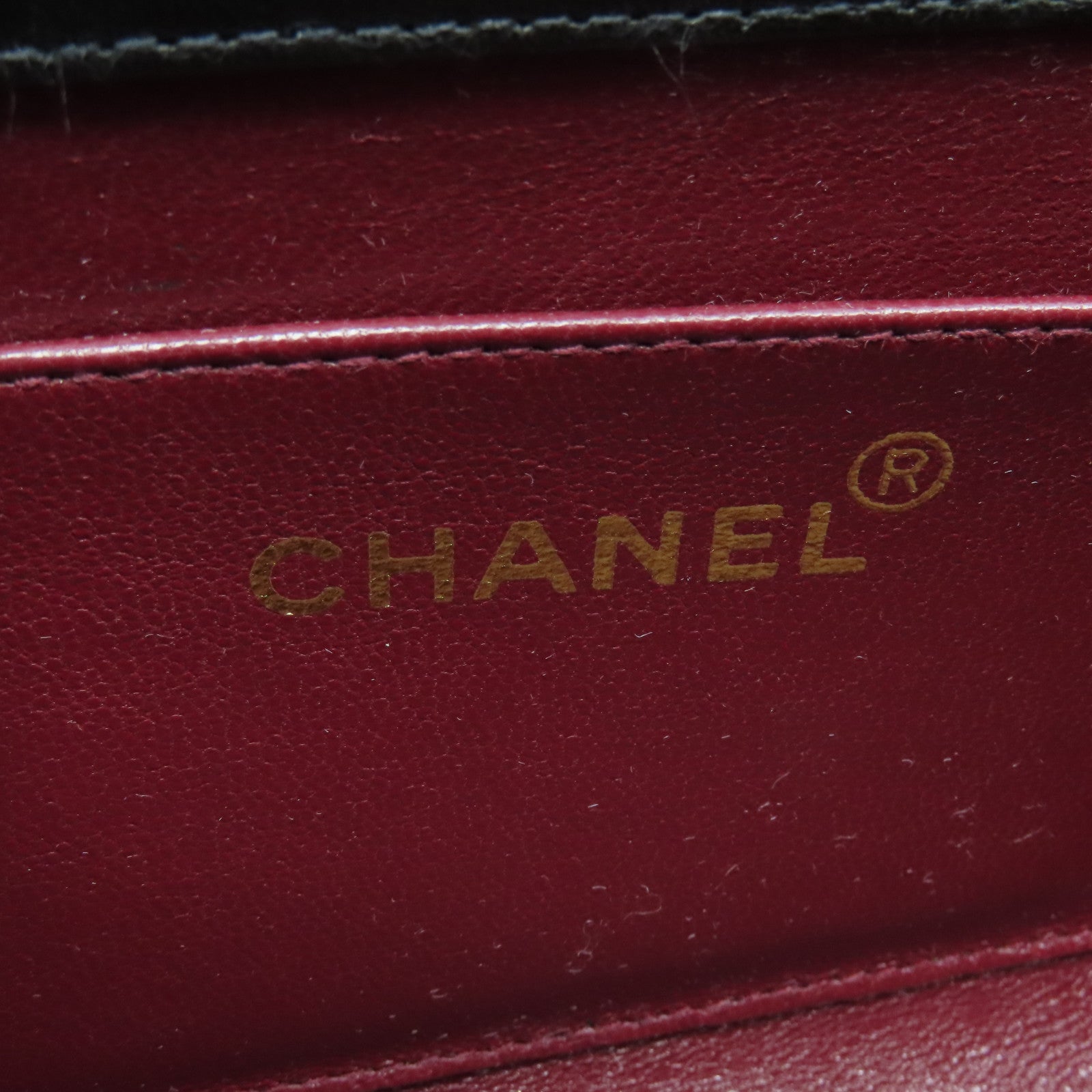 CHANEL 菱格牛皮皮革Chain Shoulder Bag金扣鏈帶肩背袋黑色