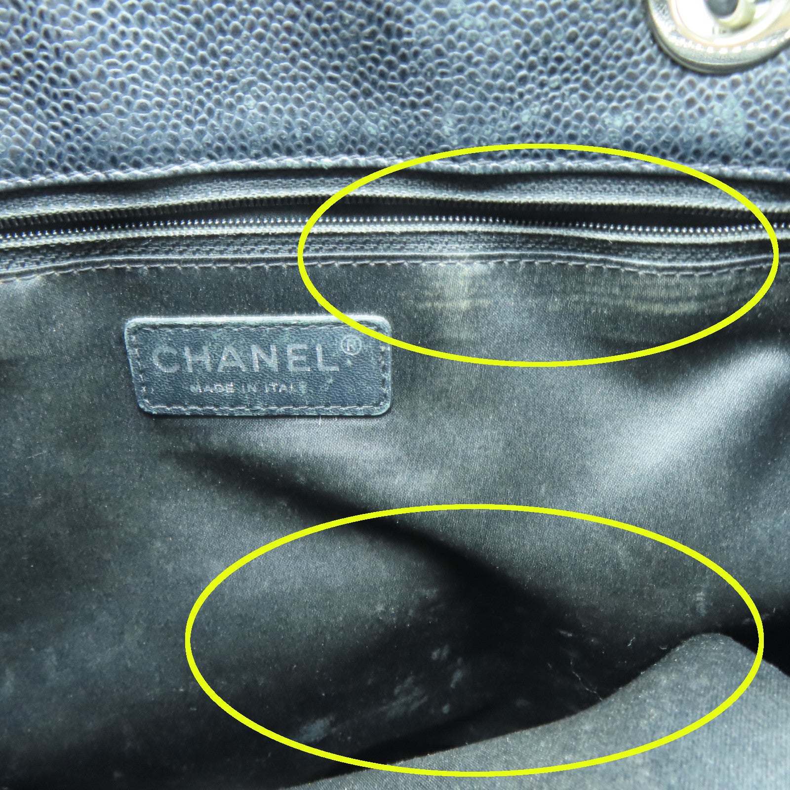 CHANEL 菱格Caviar皮革GST Grand Shopping Tote Bag银扣手挽袋黑色