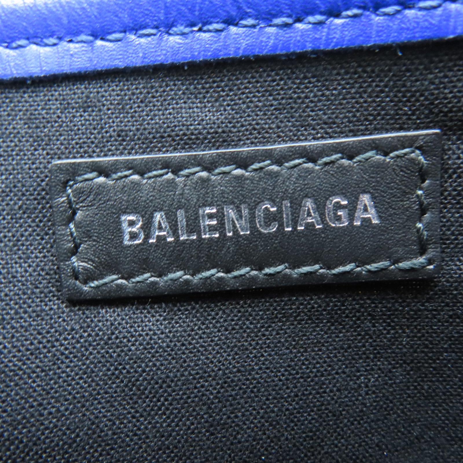 BALENCIAGA 帆布Tote Bag銀扣手挽袋白色/藍色