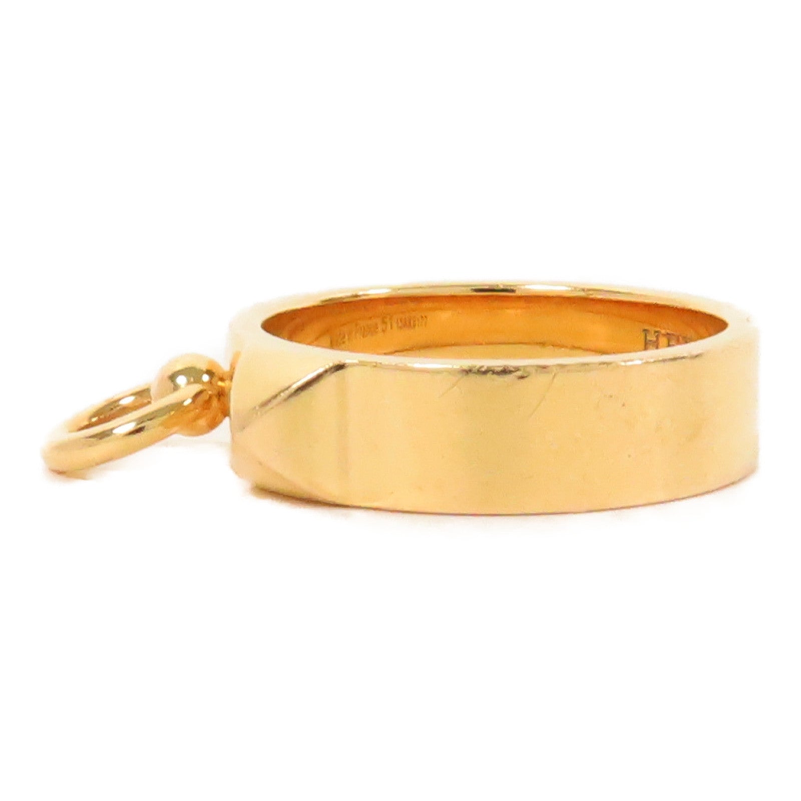 HERMES 18K黃金Collier De Chien Ring戒指US#5.25