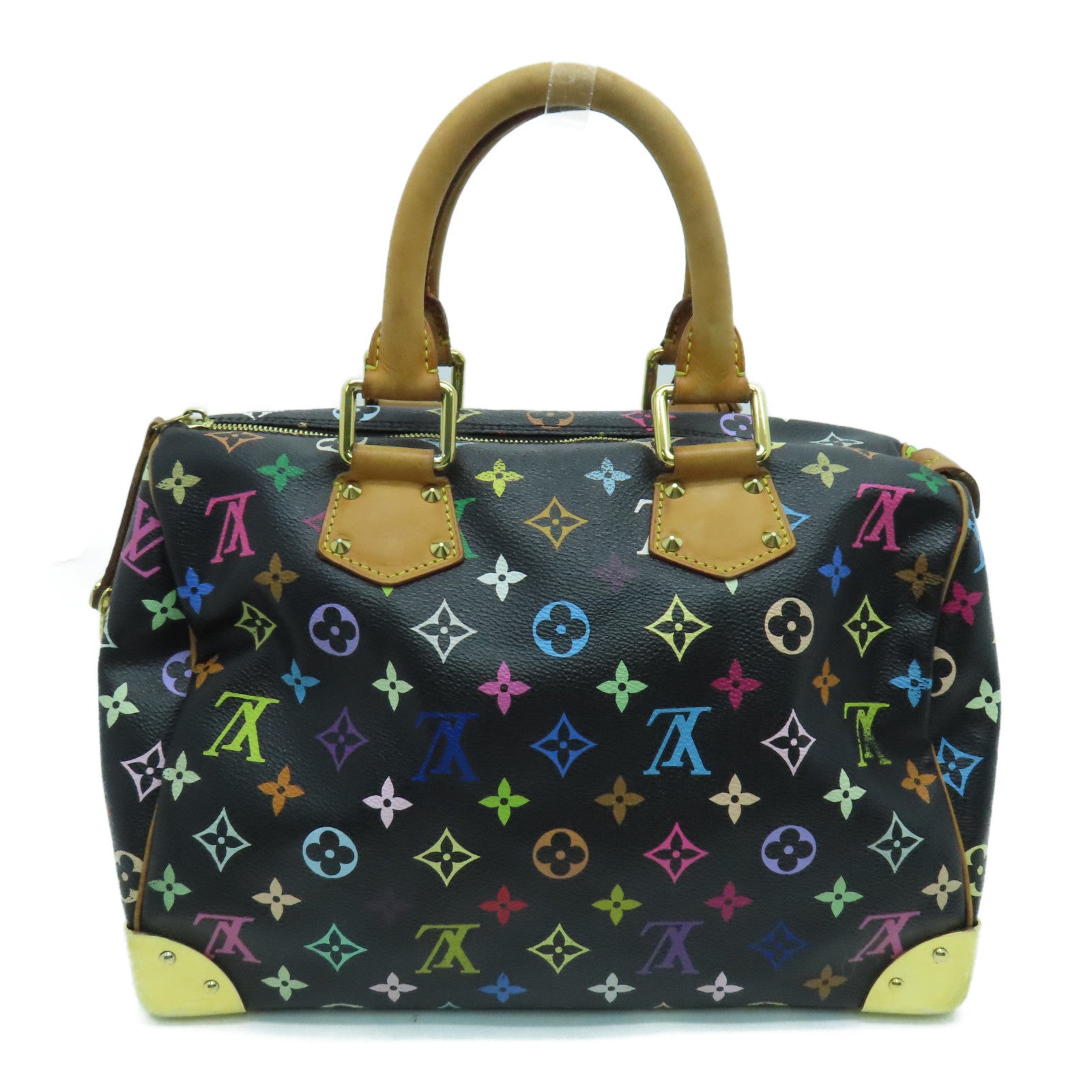 LOUIS VUITTON 【激減優惠】Monogram Multicolore Speedy 30金扣手挽袋黑色彩色