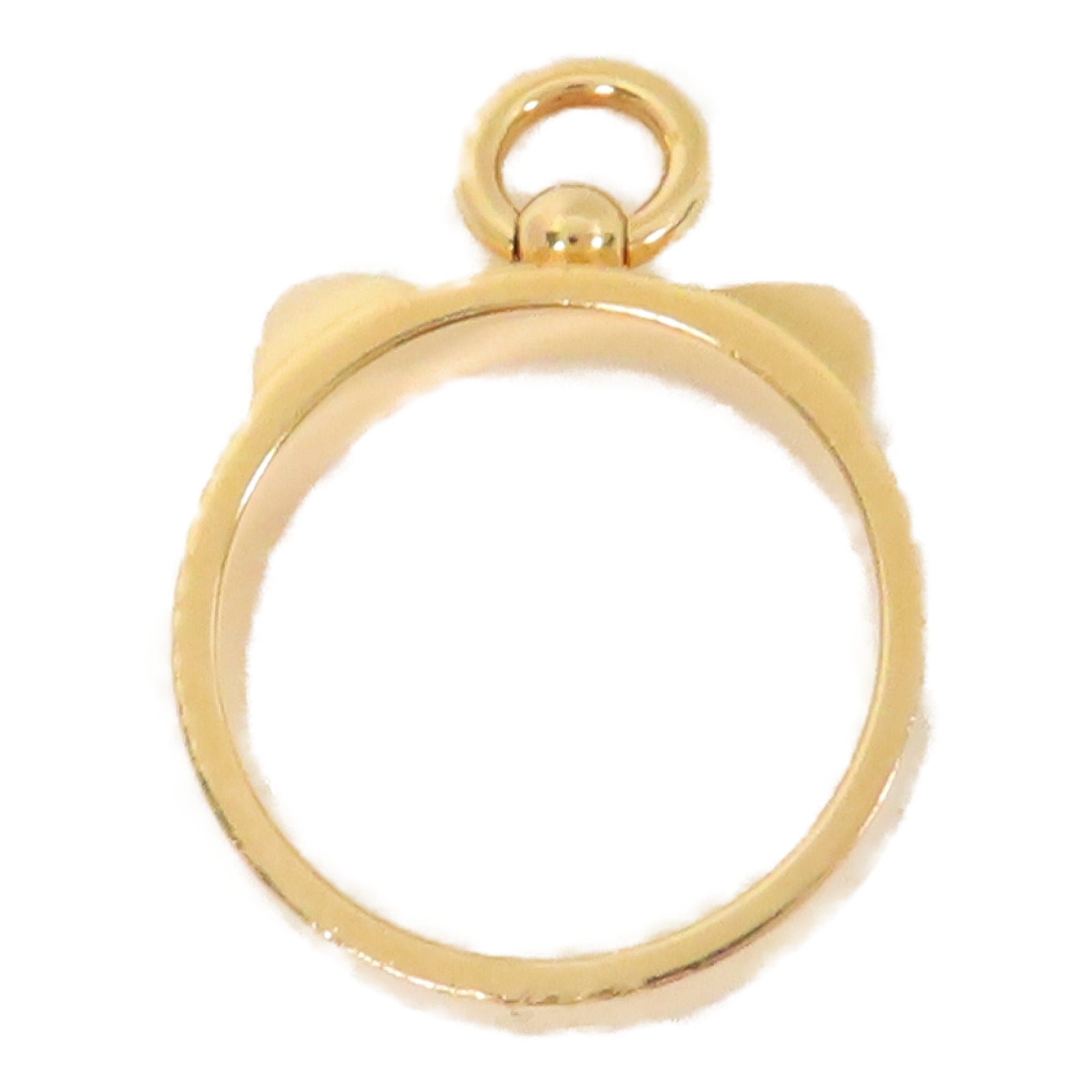 HERMES 18K黃金Collier De Chien Ring戒指US#5.25