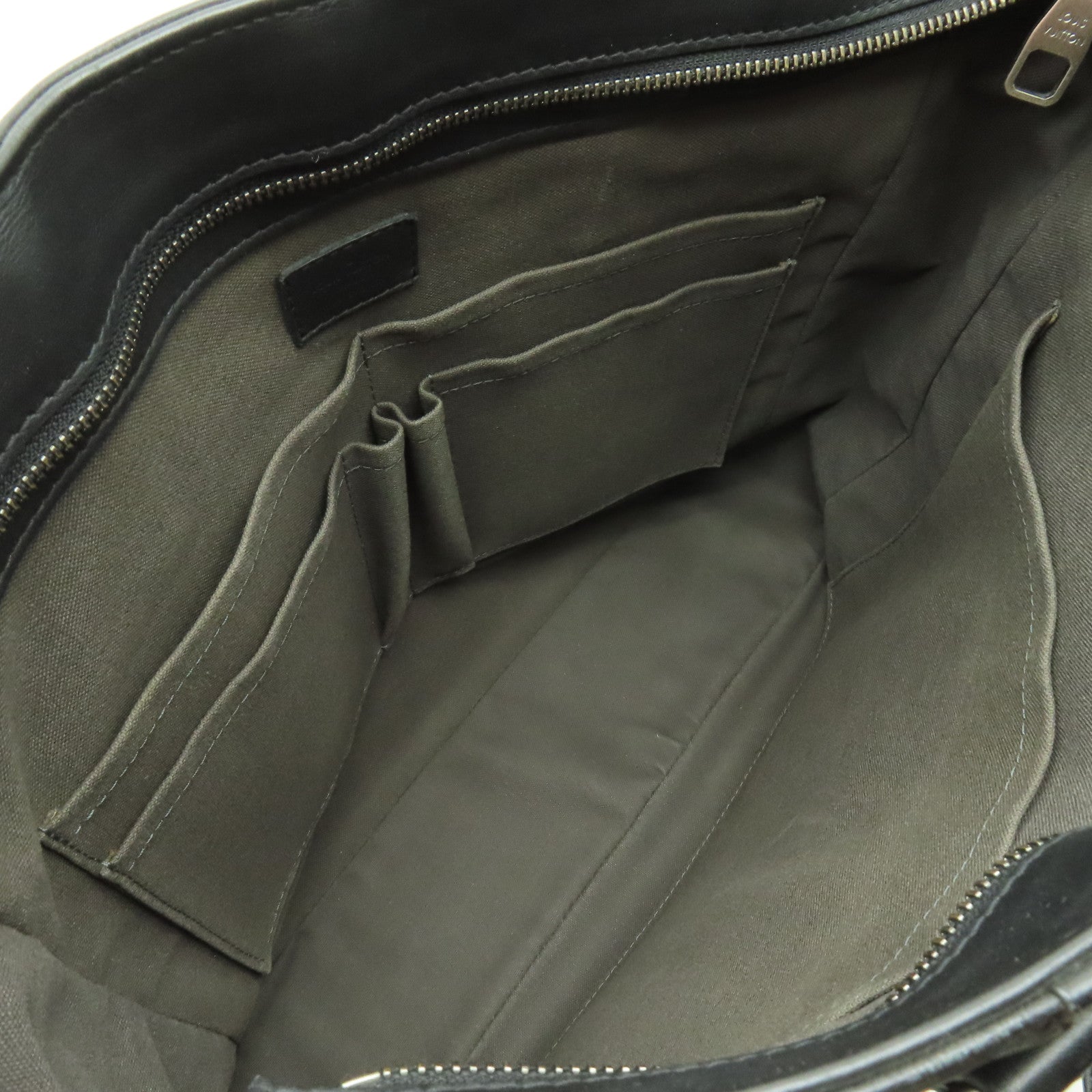 LOUIS VUITTON Damier Infini Tadao PM銀扣手挽肩背兩用袋黒色