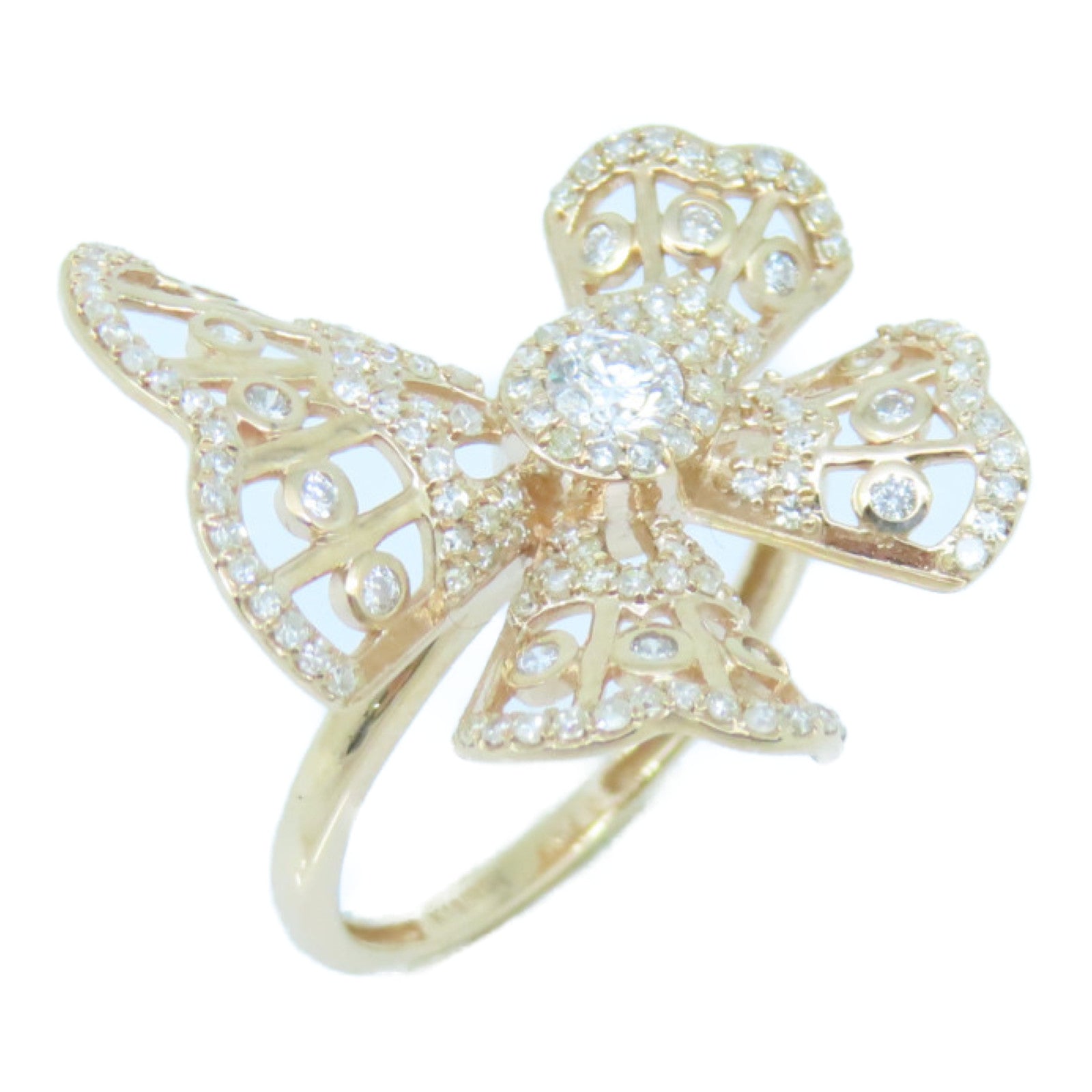 JEWELRY 18K Rose Gold Diamond Ring 0.7ct Diamond Ring US#6