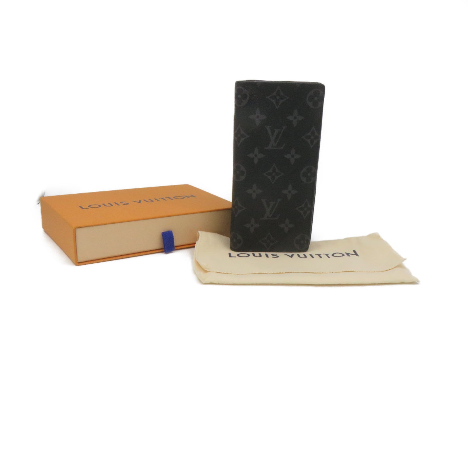 LOUIS VUITTON Monogram Brazza Long Wallet long wallet black
