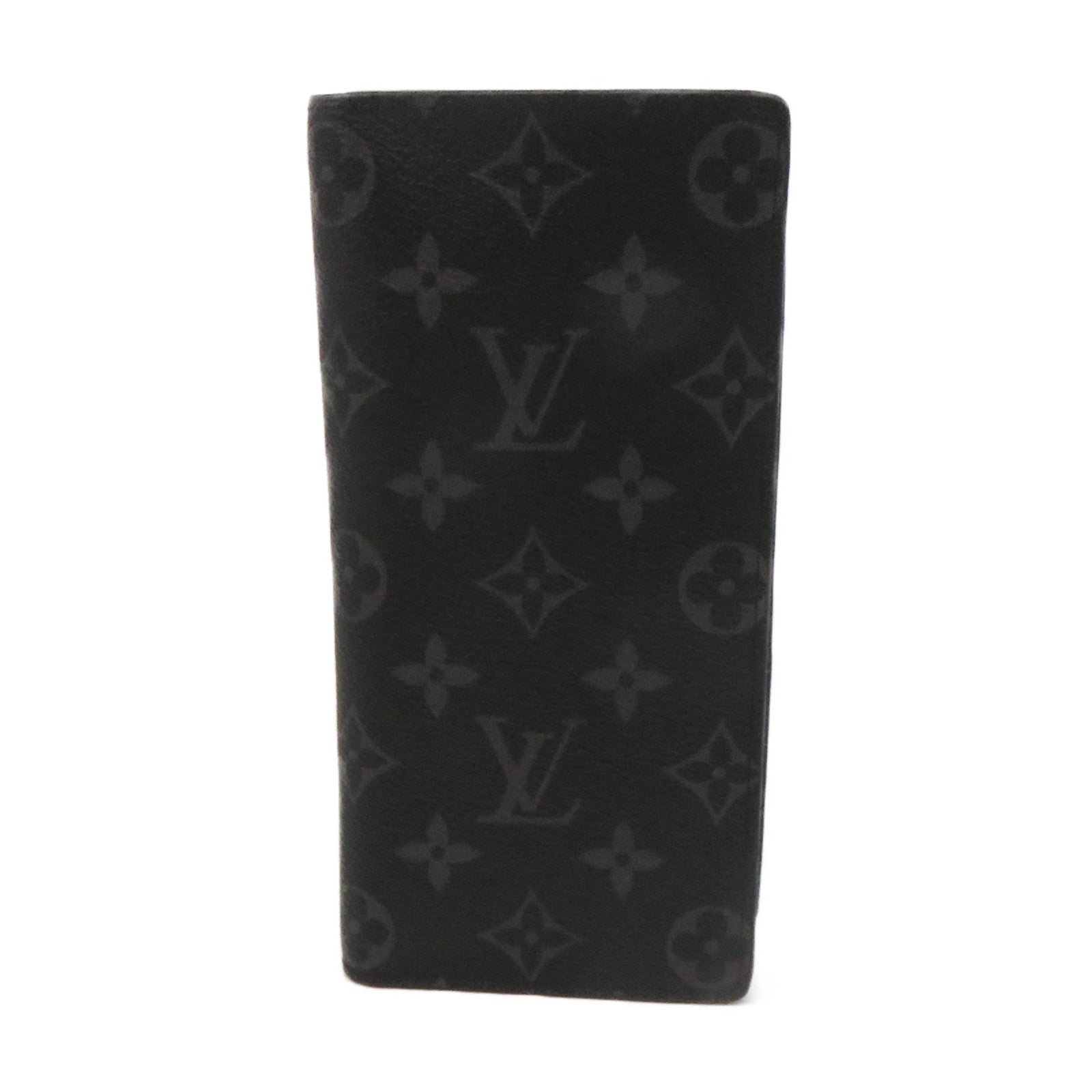 LOUIS VUITTON Monogram Brazza Long Wallet long wallet black