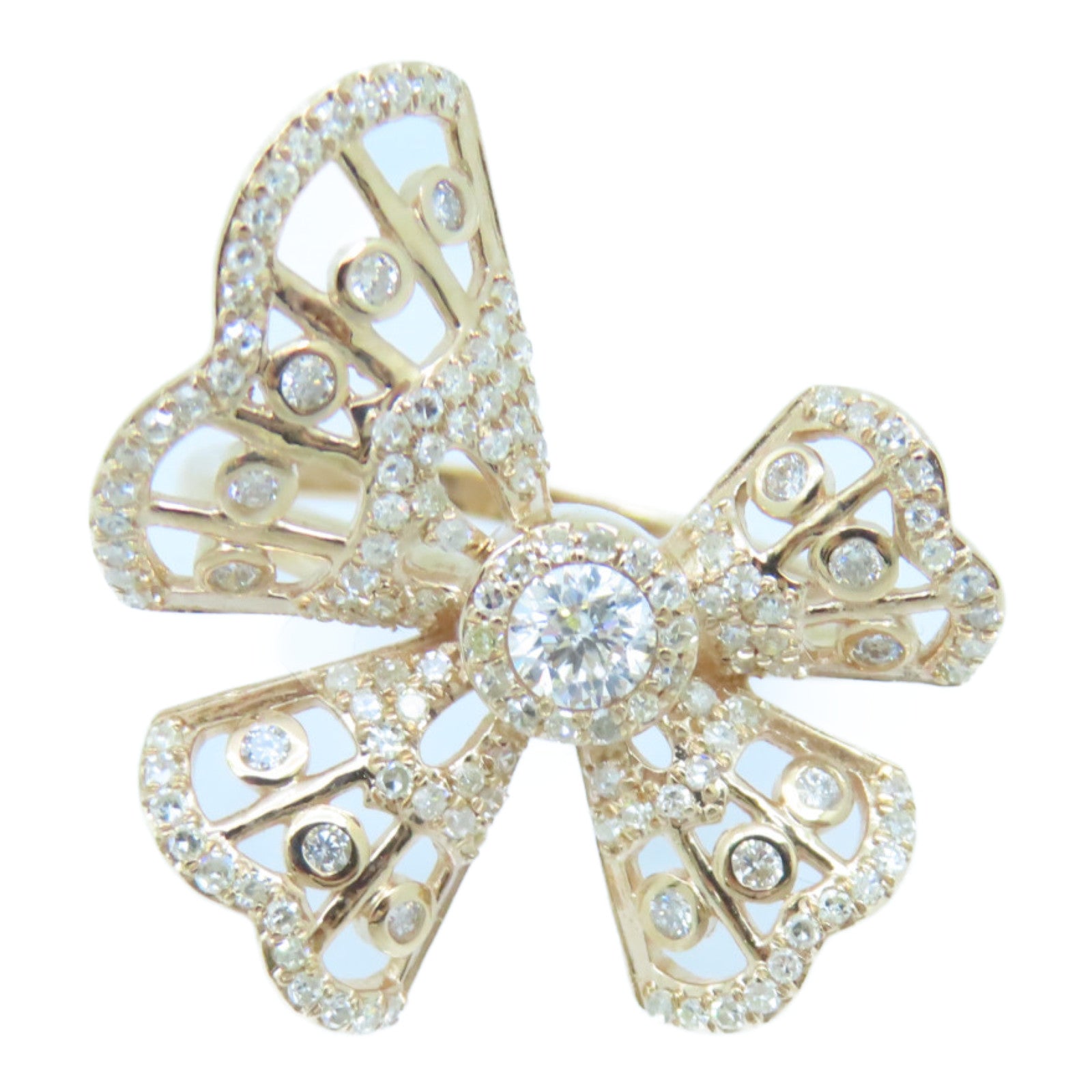 JEWELRY 18K Rose Gold Diamond Ring 0.7ct Diamond Ring US#6