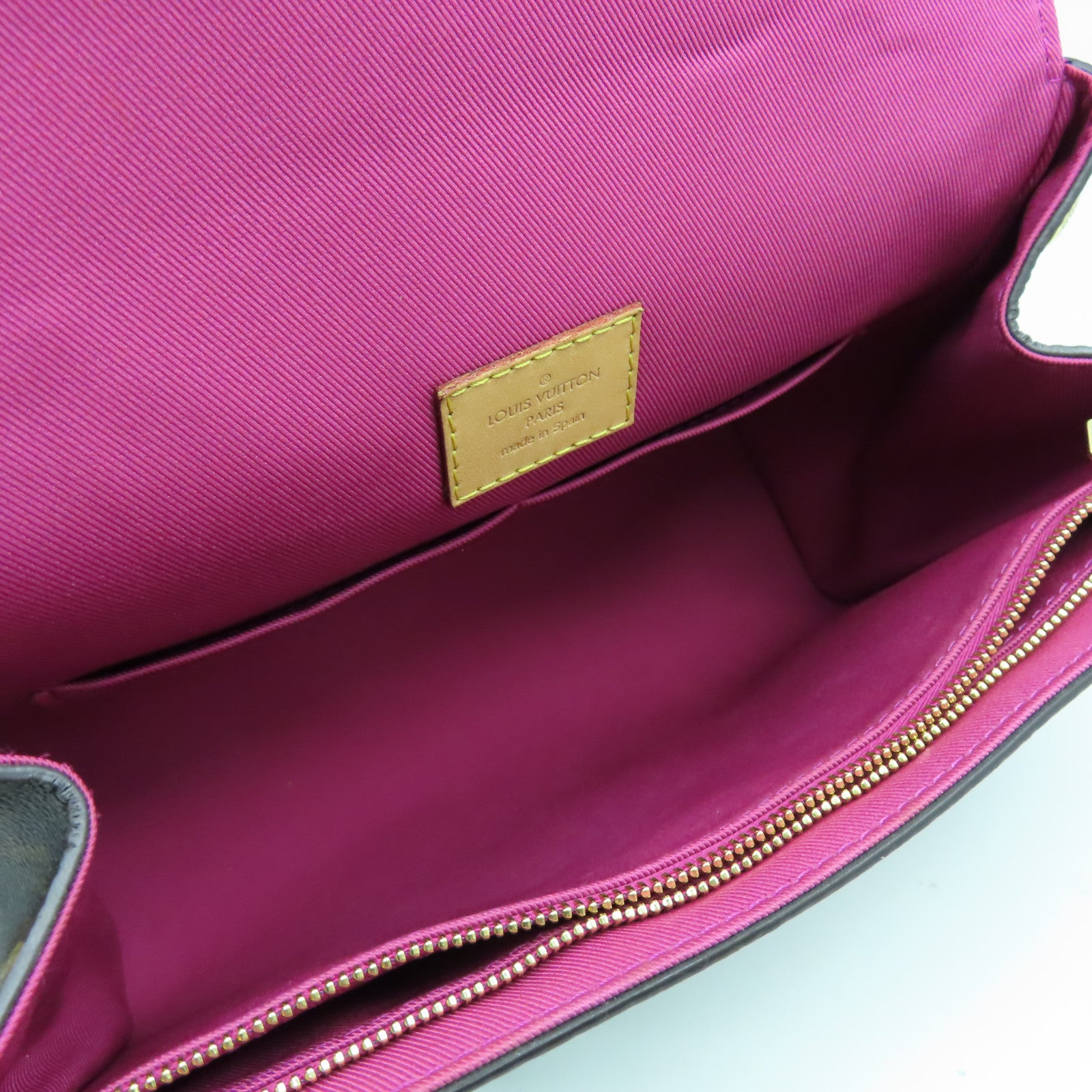 LOUIS VUITTON Monogram Cluny BB金扣手挽肩背兩用袋啡色/粉紅色