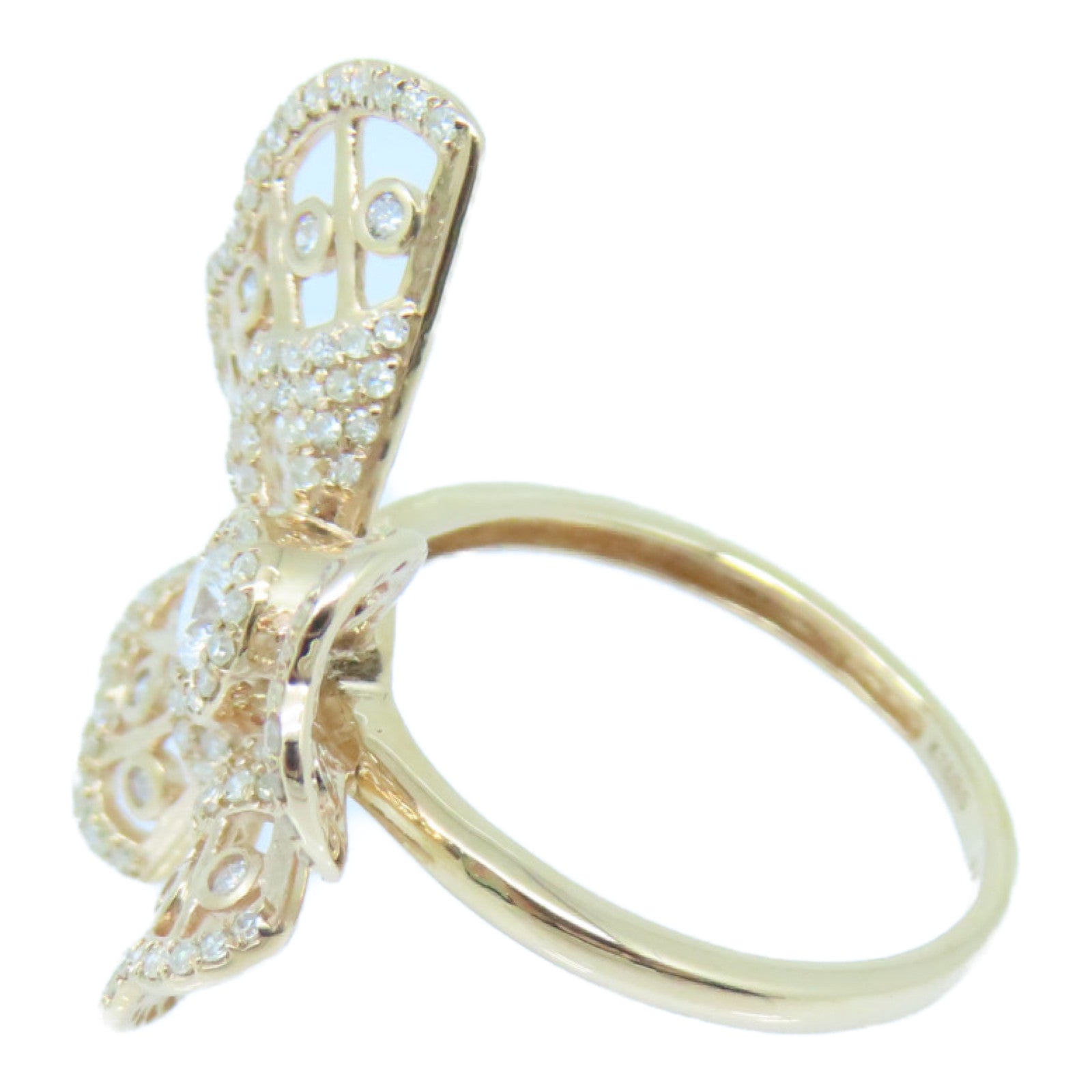 JEWELRY 18K Rose Gold Diamond Ring 0.7ct Diamond Ring US#6