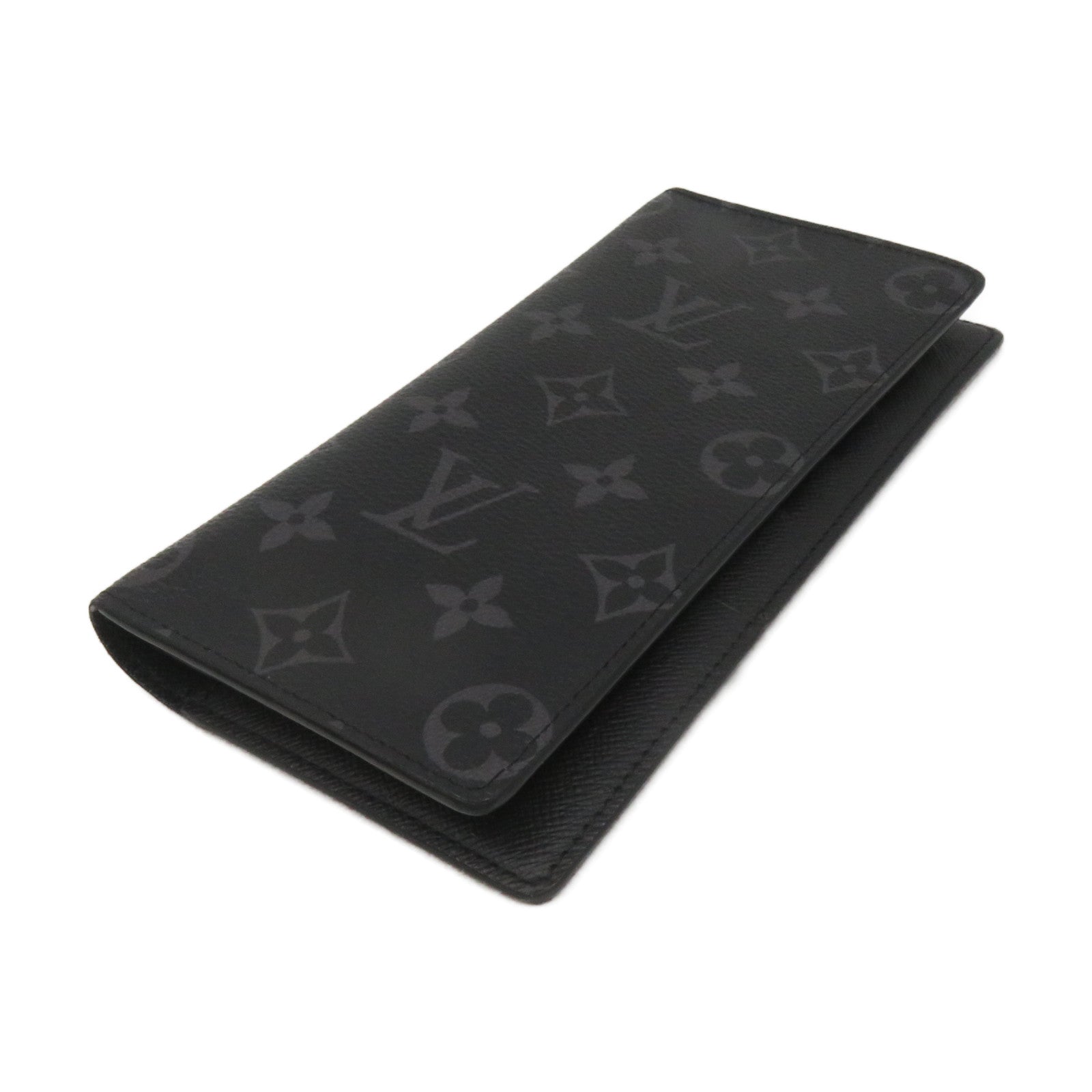 LOUIS VUITTON Monogram Brazza Long Wallet long wallet black