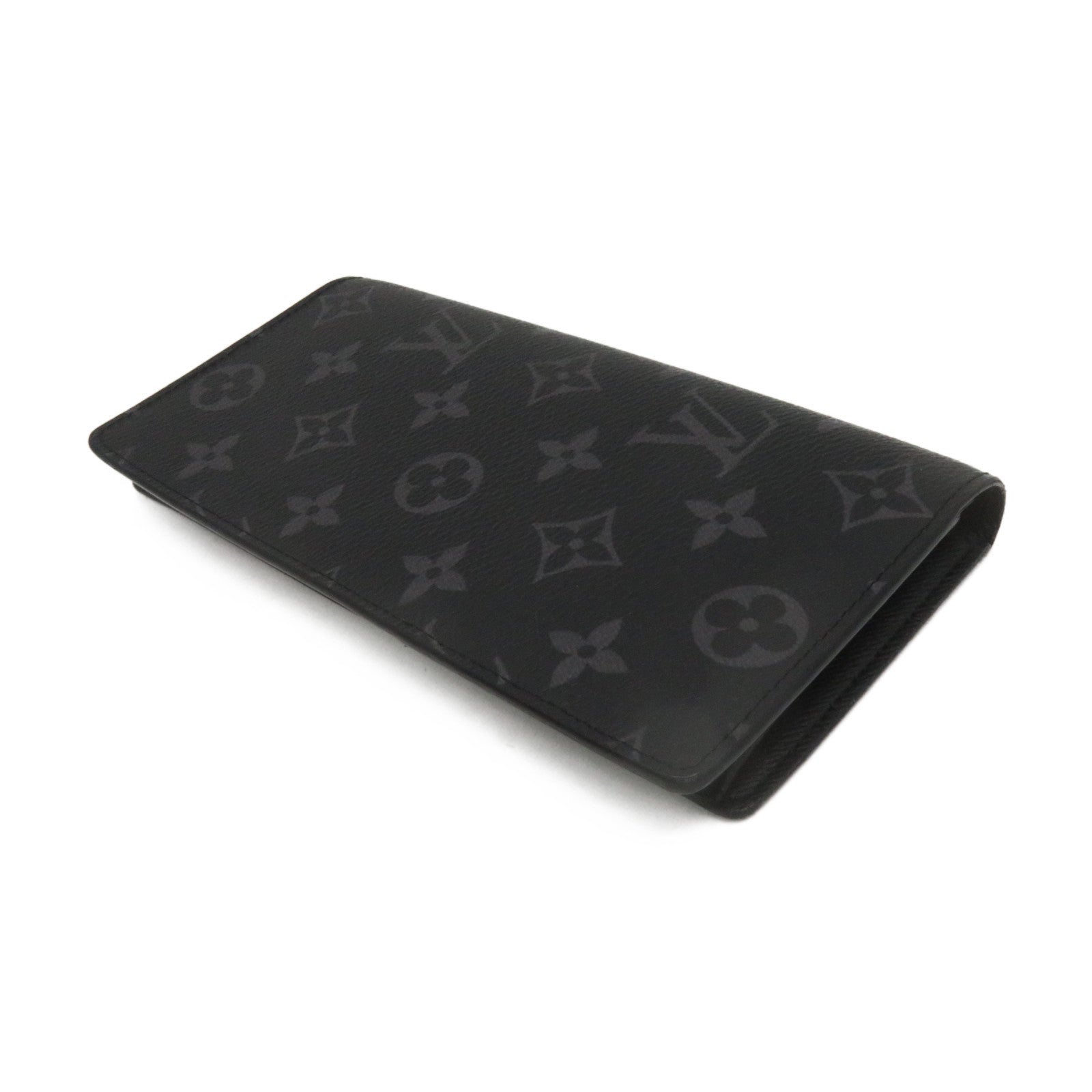 LOUIS VUITTON Monogram Brazza Long Wallet long wallet black