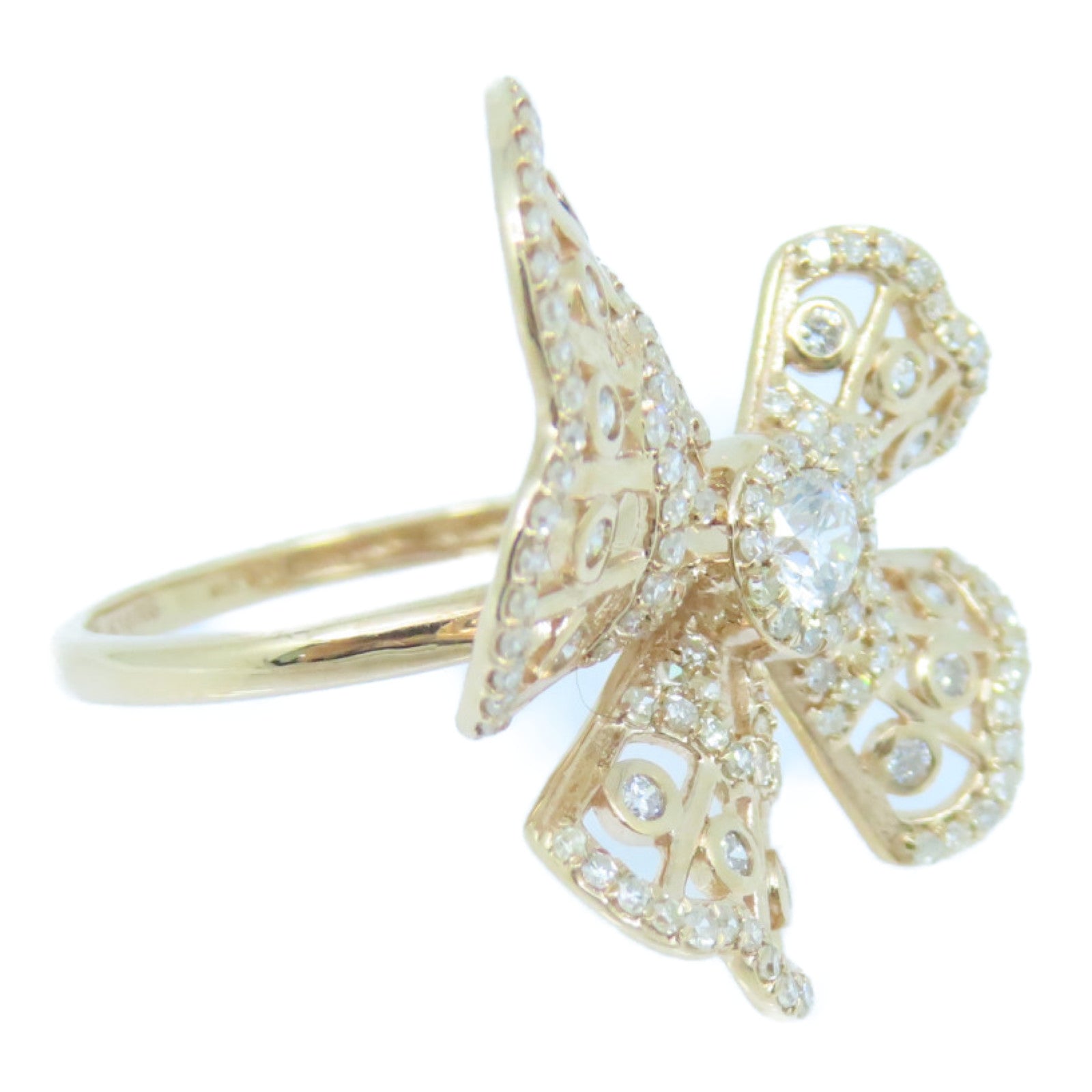JEWELRY 18K Rose Gold Diamond Ring 0.7ct Diamond Ring US#6