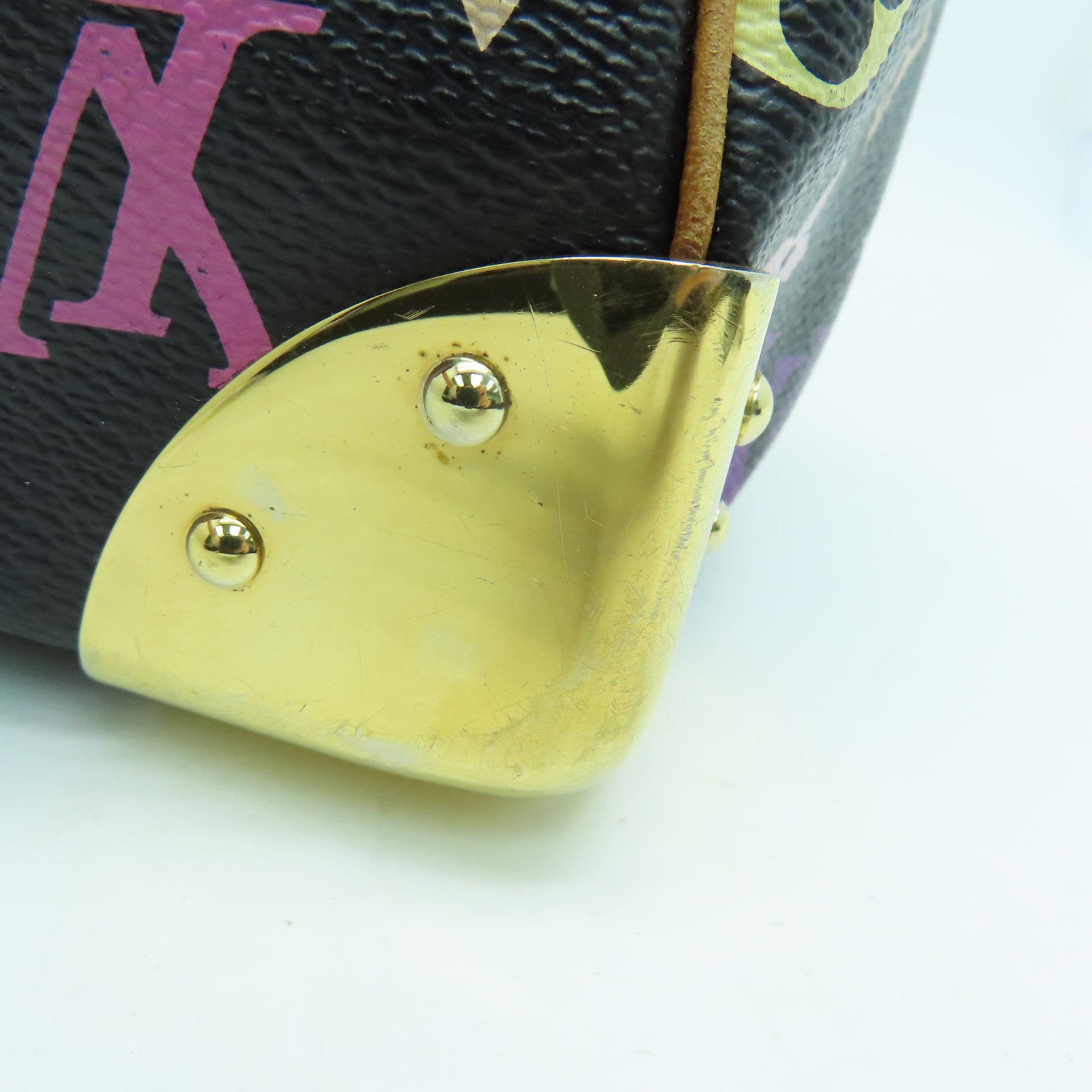LOUIS VUITTON 【激減優惠】Monogram Multicolore Speedy 30金扣手挽袋黑色彩色