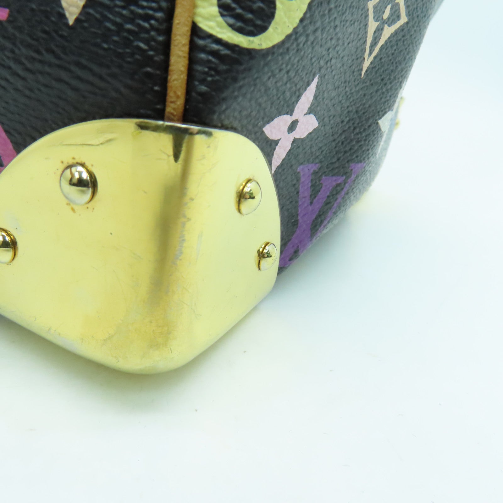 LOUIS VUITTON 【激減優惠】Monogram Multicolore Speedy 30金扣手挽袋黑色彩色