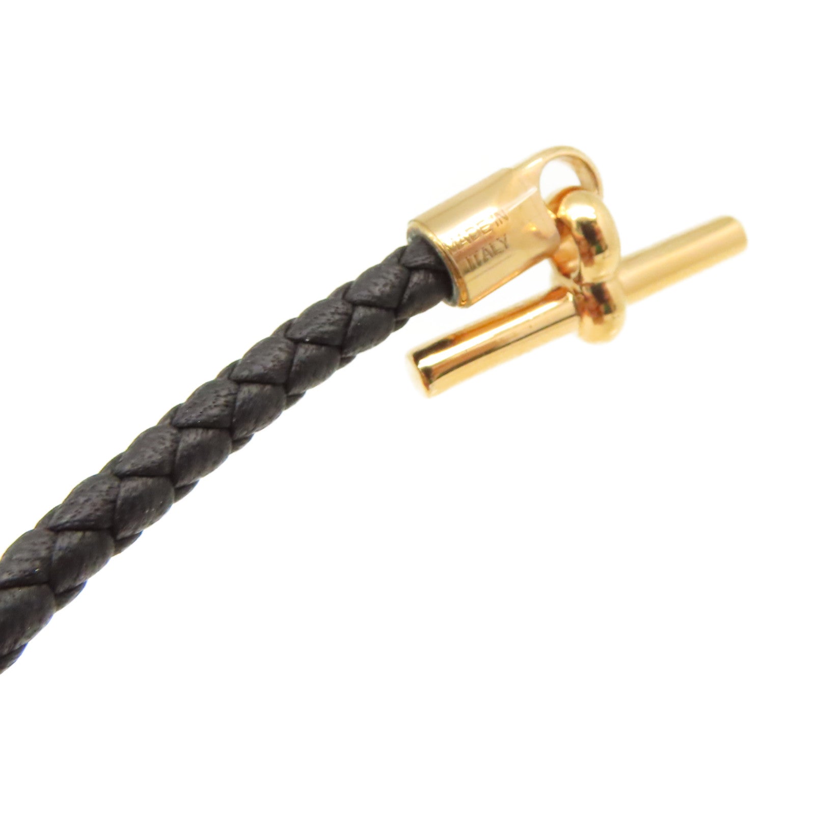 HERMES Swift皮革Glenan Double Tour Bracelet金扣手鏈黑色
