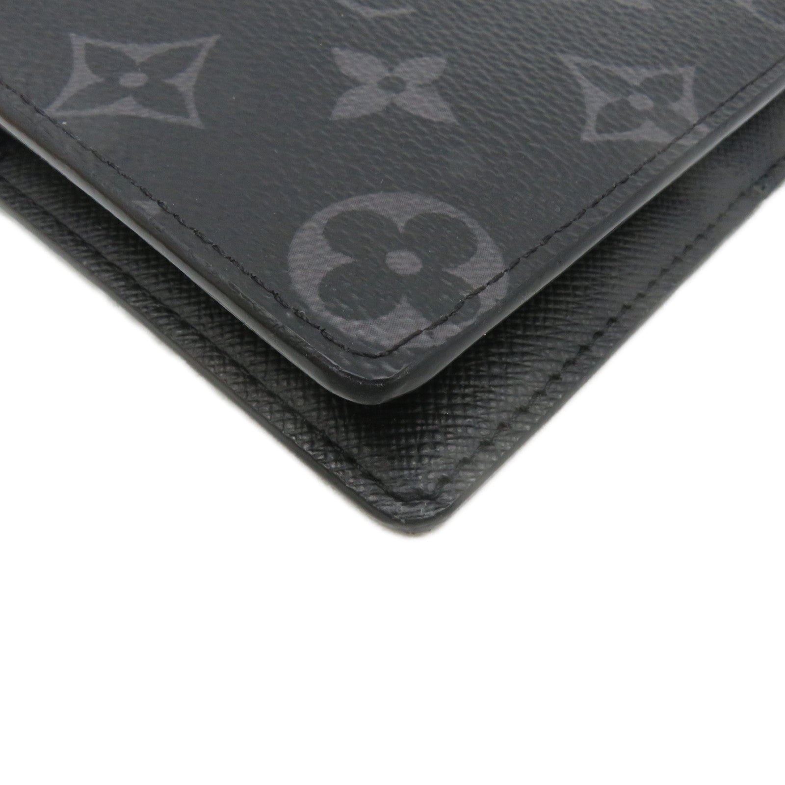 LOUIS VUITTON Monogram Brazza Long Wallet long wallet black