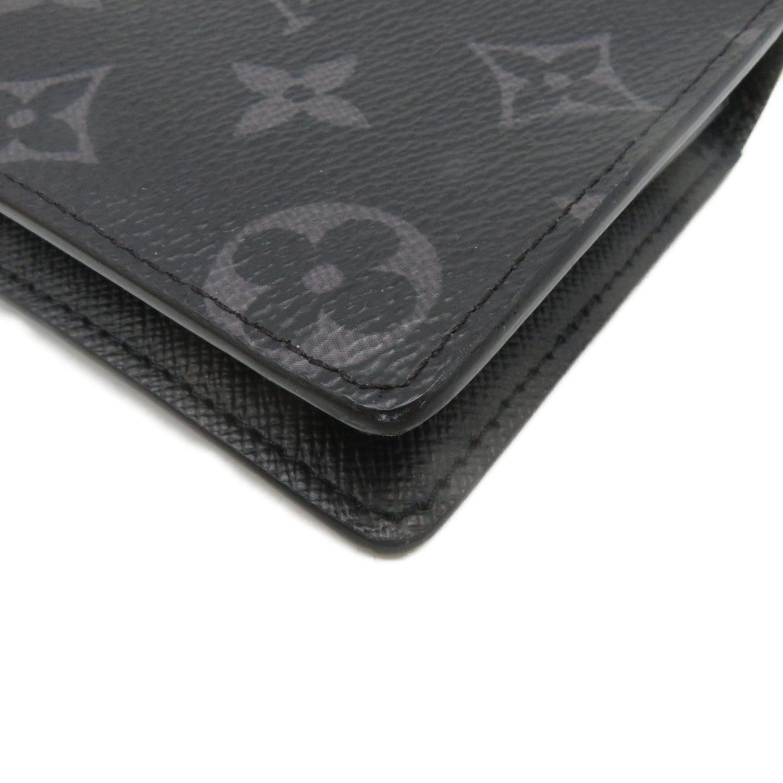LOUIS VUITTON Monogram Brazza Long Wallet long wallet black