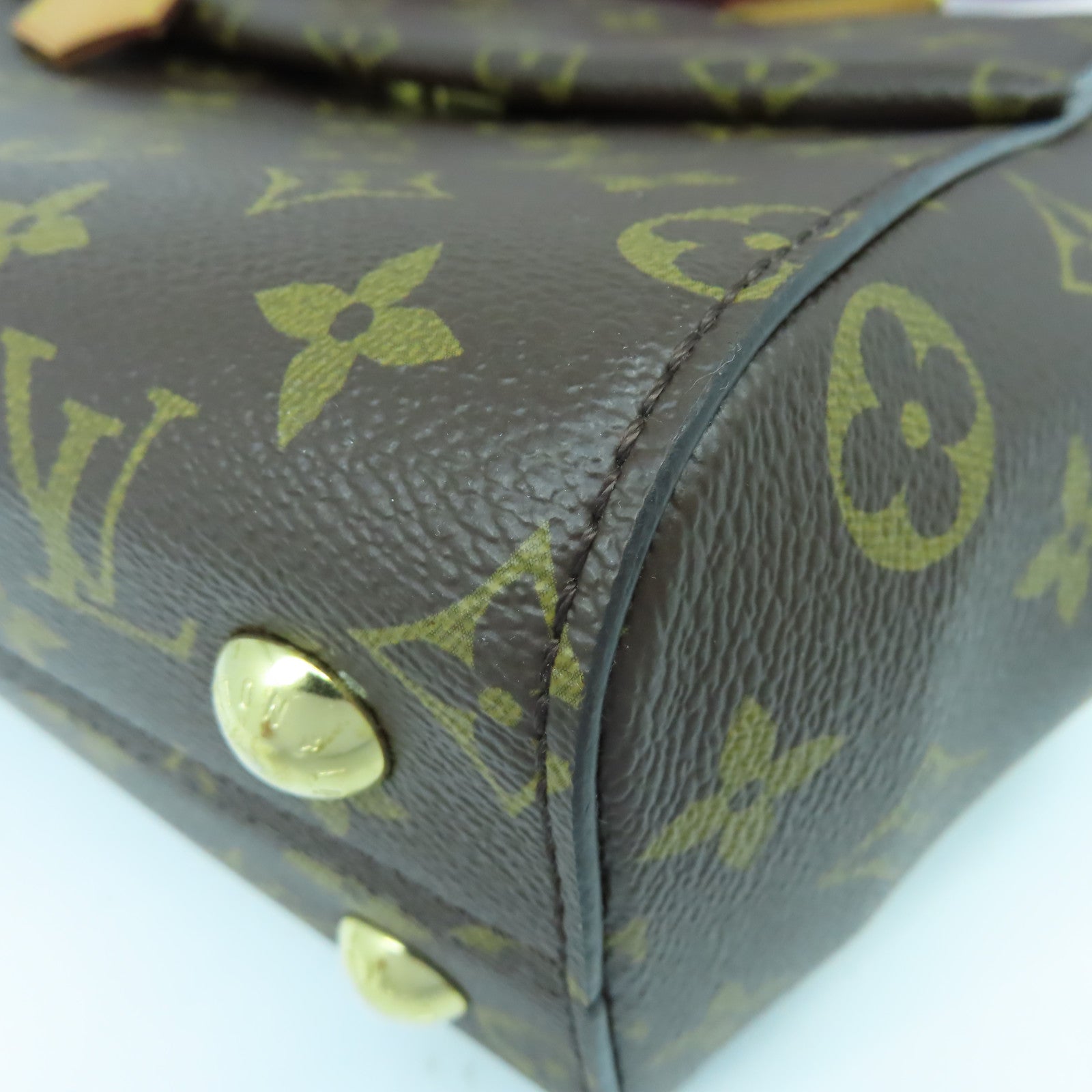 LOUIS VUITTON Monogram Cluny BB金扣手挽肩背兩用袋啡色/粉紅色