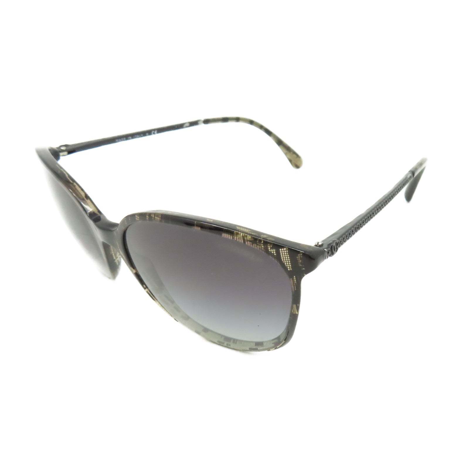 CHANEL PVC/金屬Sunglasses太陽眼鏡黑色/灰色