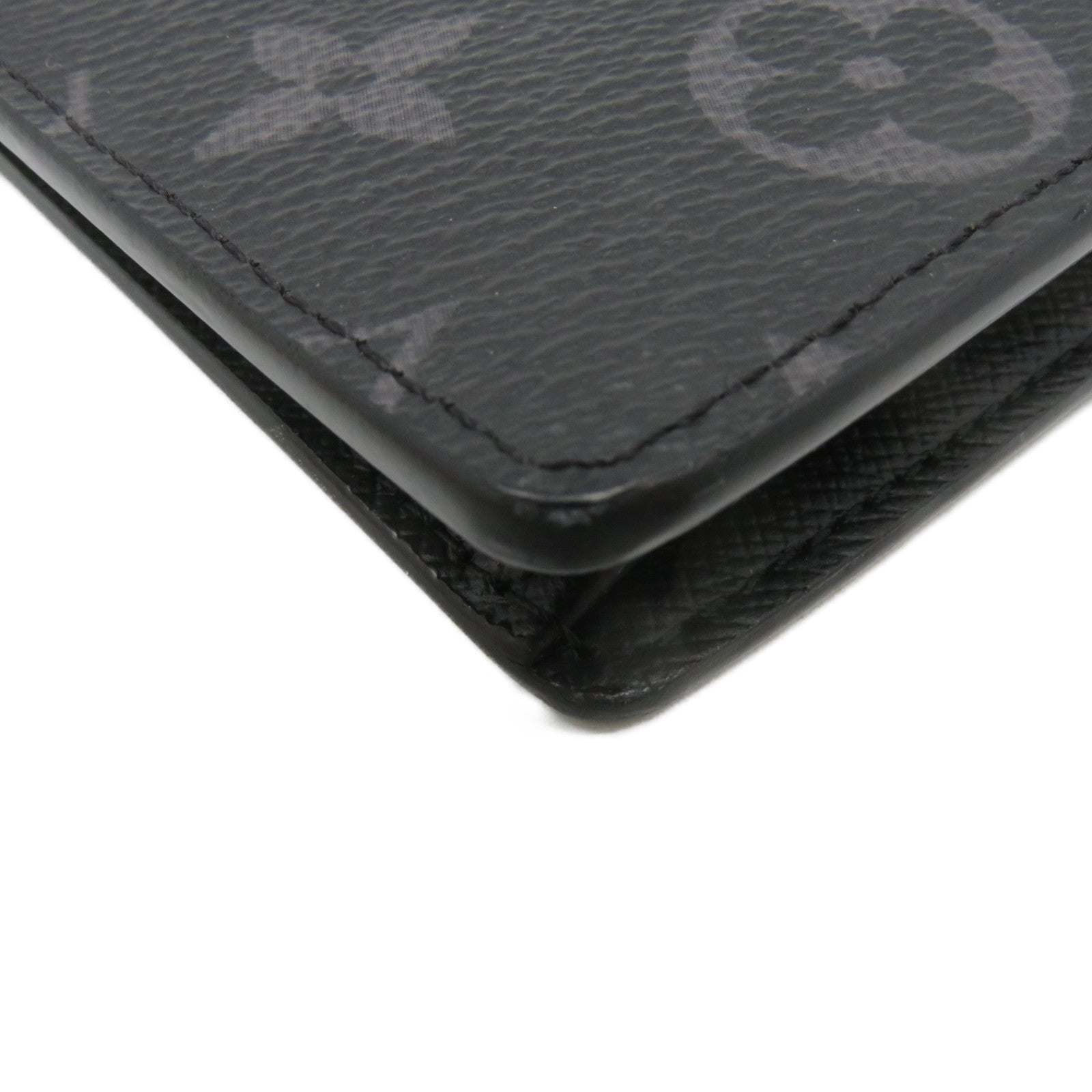LOUIS VUITTON Monogram Brazza Long Wallet long wallet black