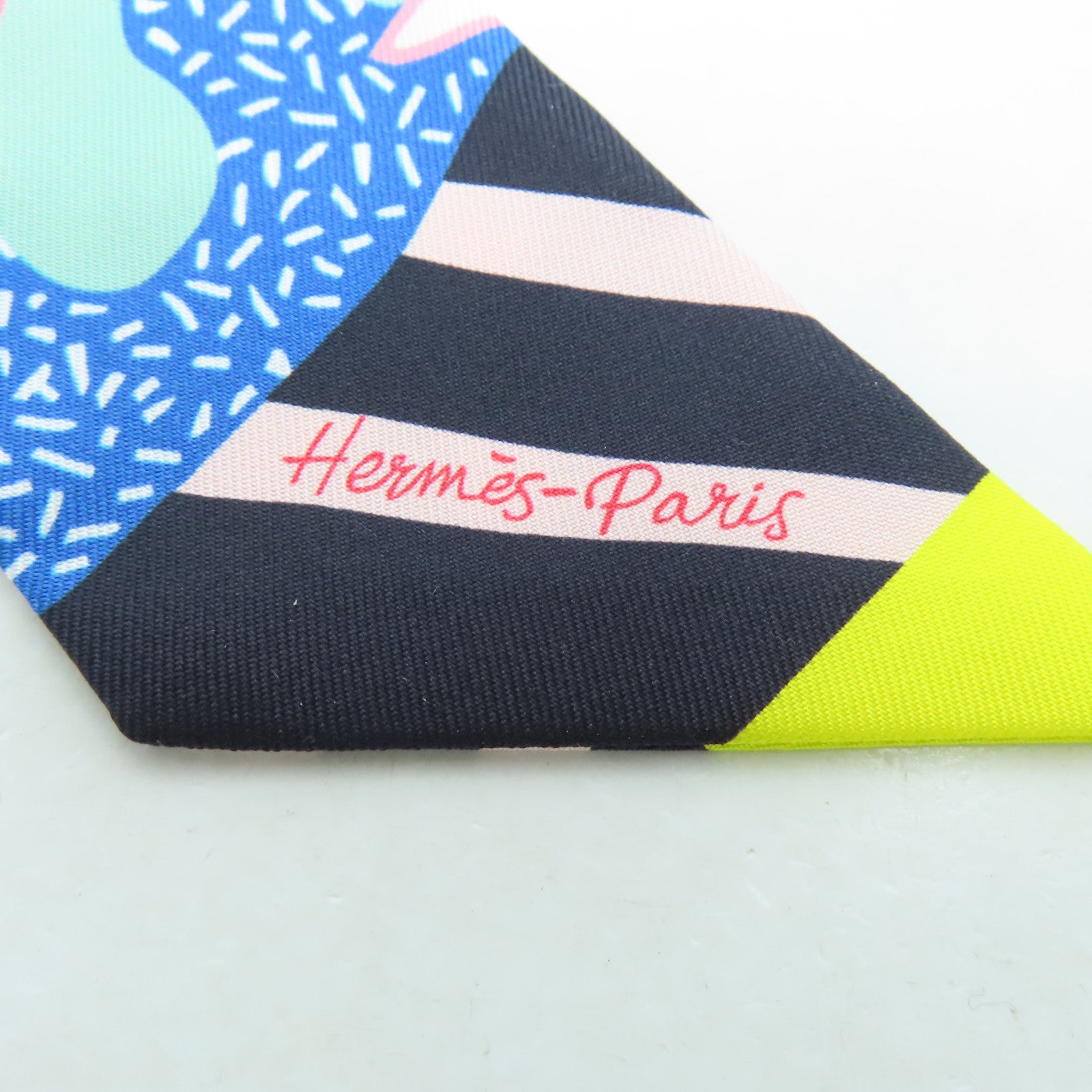 HERMES 絲質Twilly絲巾彩色