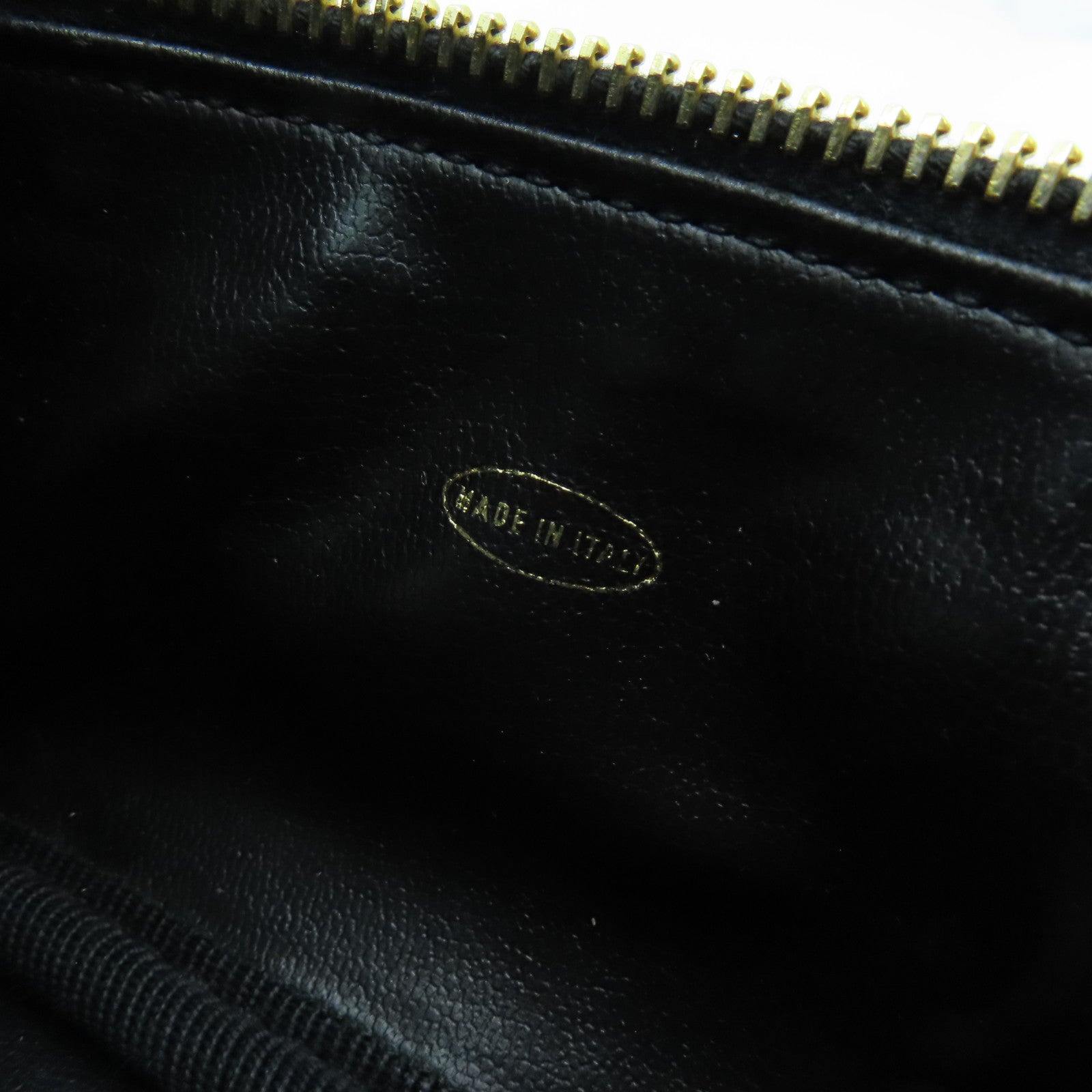 CHANEL 菱格牛皮皮革Handbag金扣手挽袋黑色