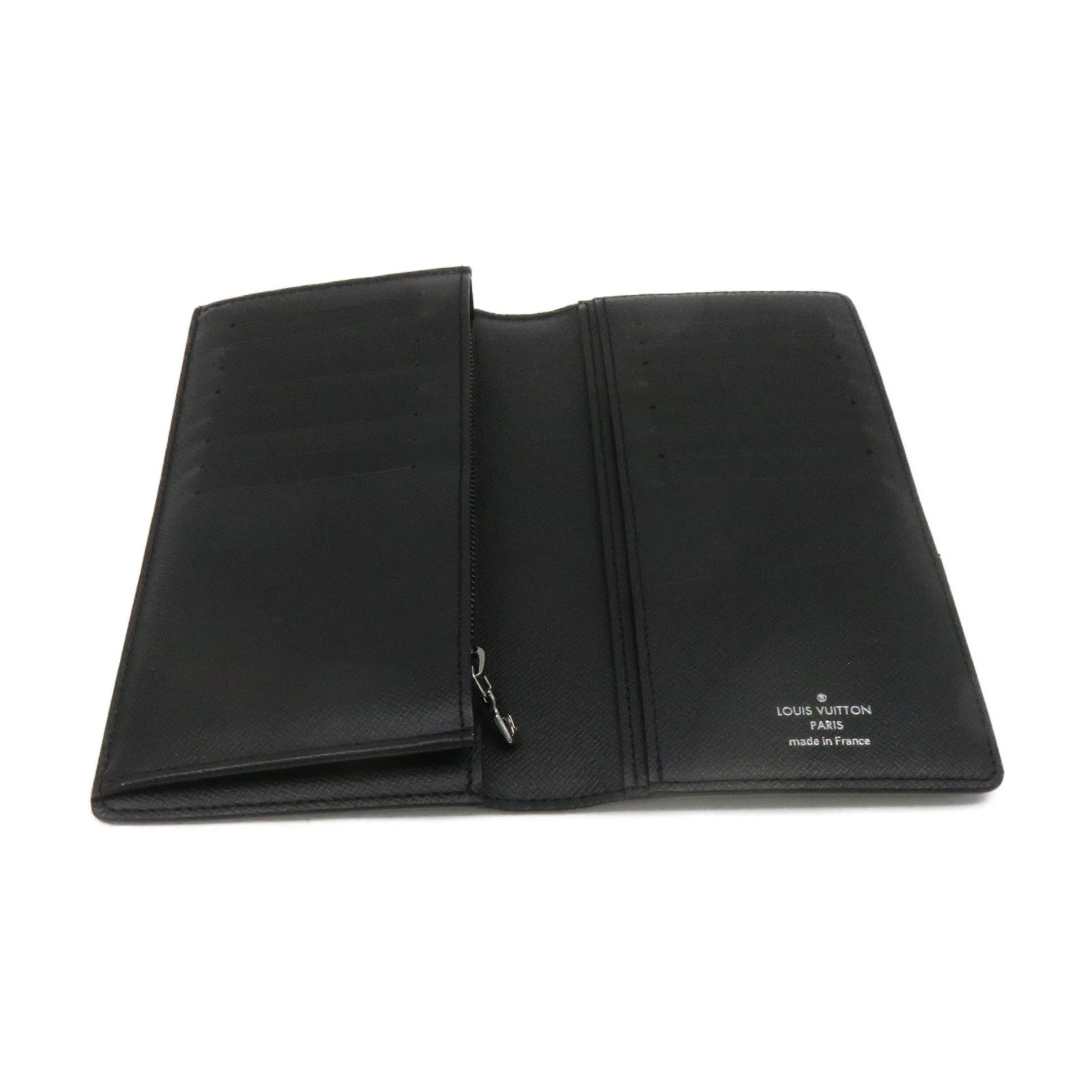 LOUIS VUITTON Monogram Brazza Long Wallet long wallet black
