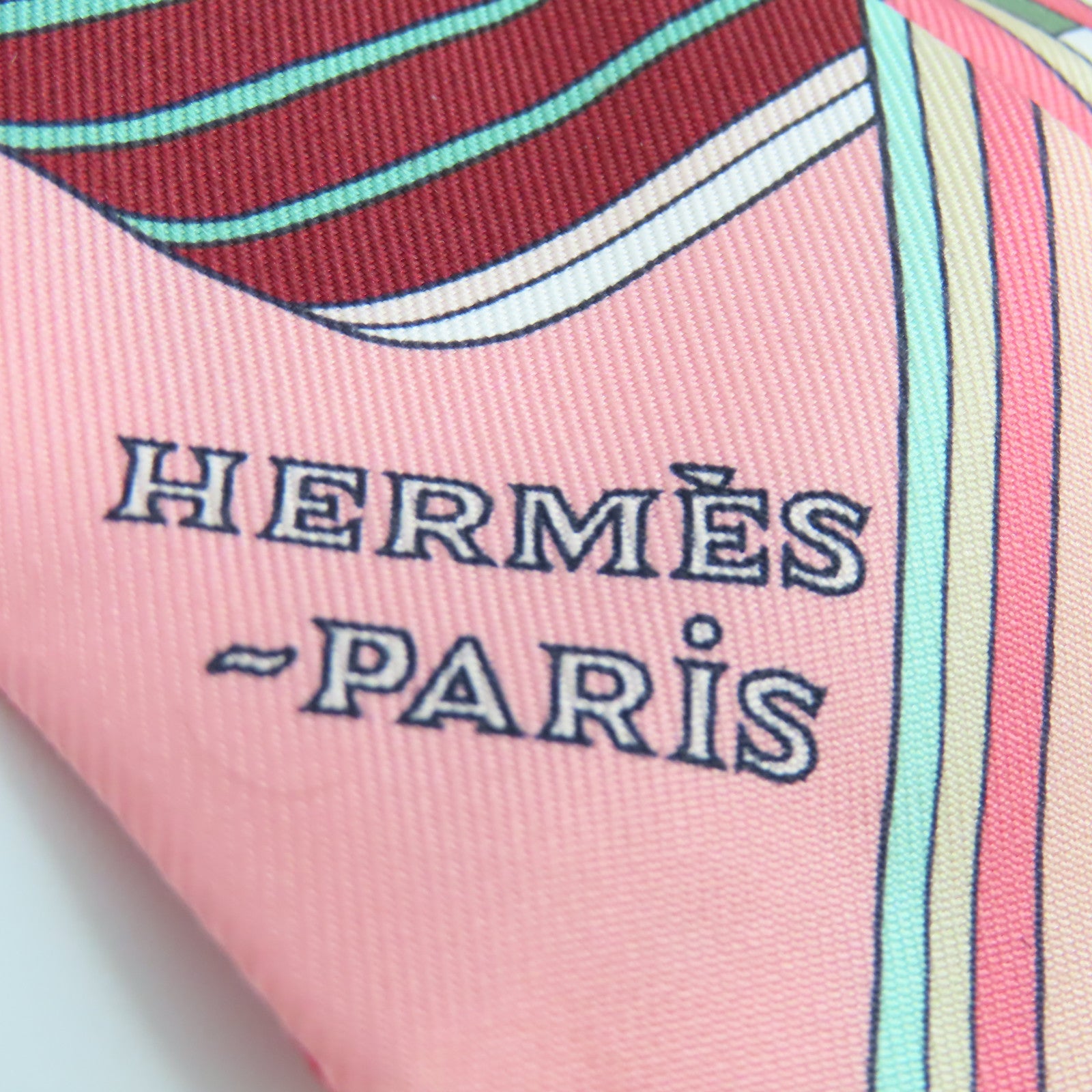 HERMES 絲質Twilly絲巾彩色