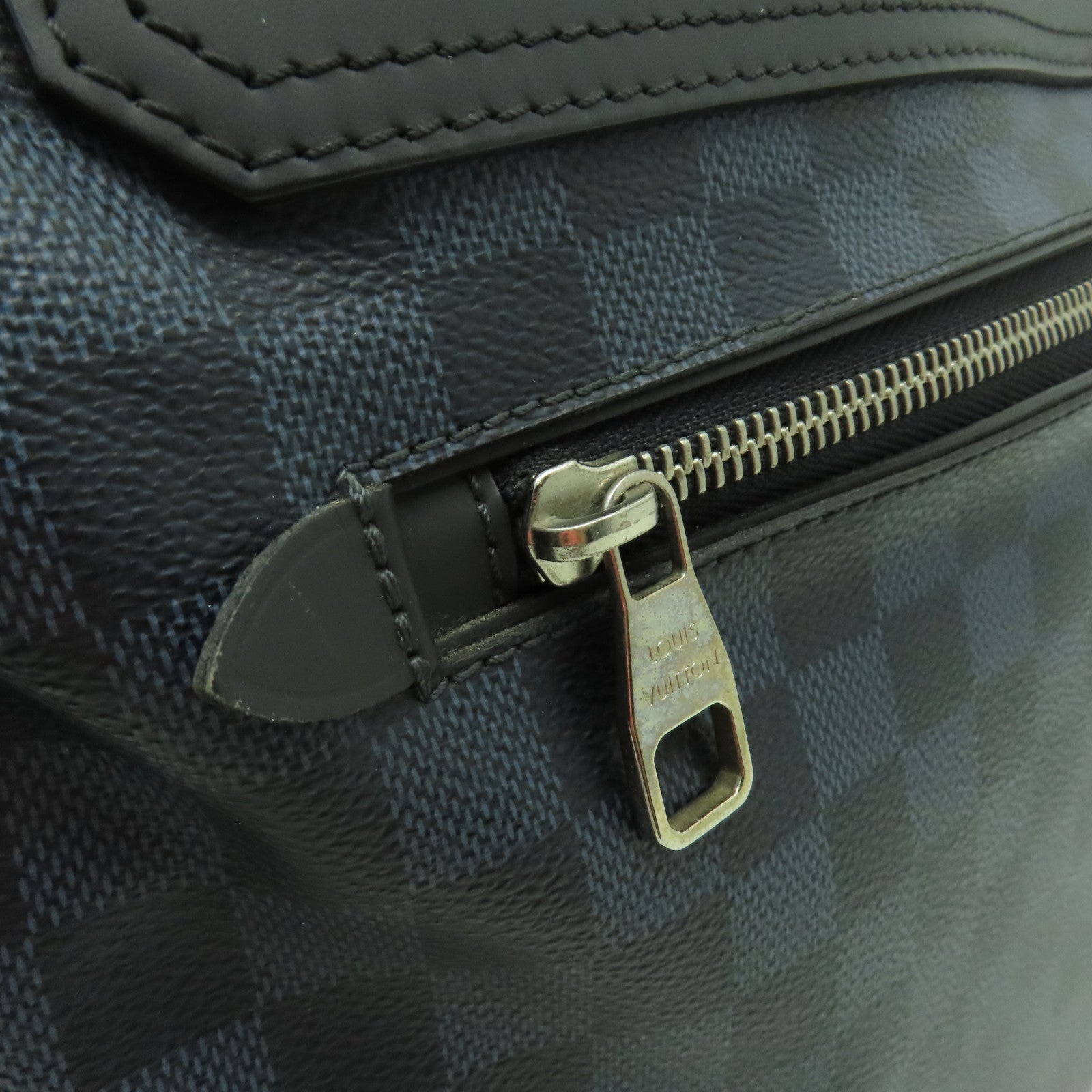 LOUIS VUITTON Damier Cobalt Greenwich銀扣手挽肩背兩用袋深藍色