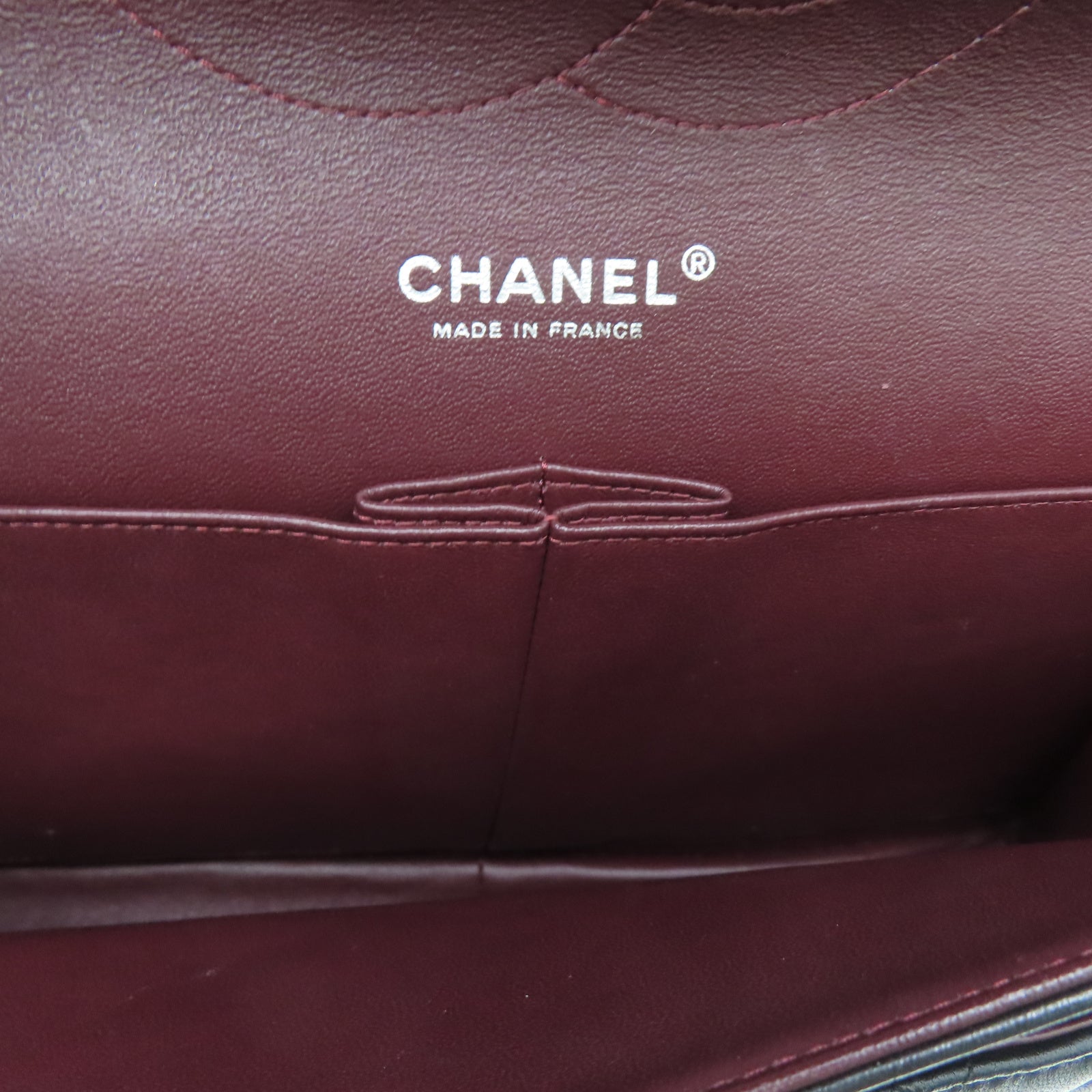 CHANEL 菱格羊皮皮革Jumbo銀扣鏈帶肩背袋黑色