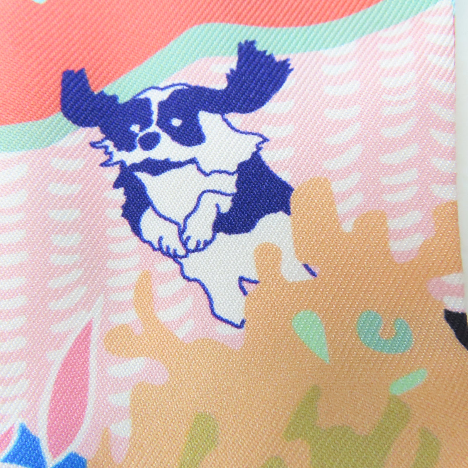 HERMES 絲質Twilly絲巾彩色