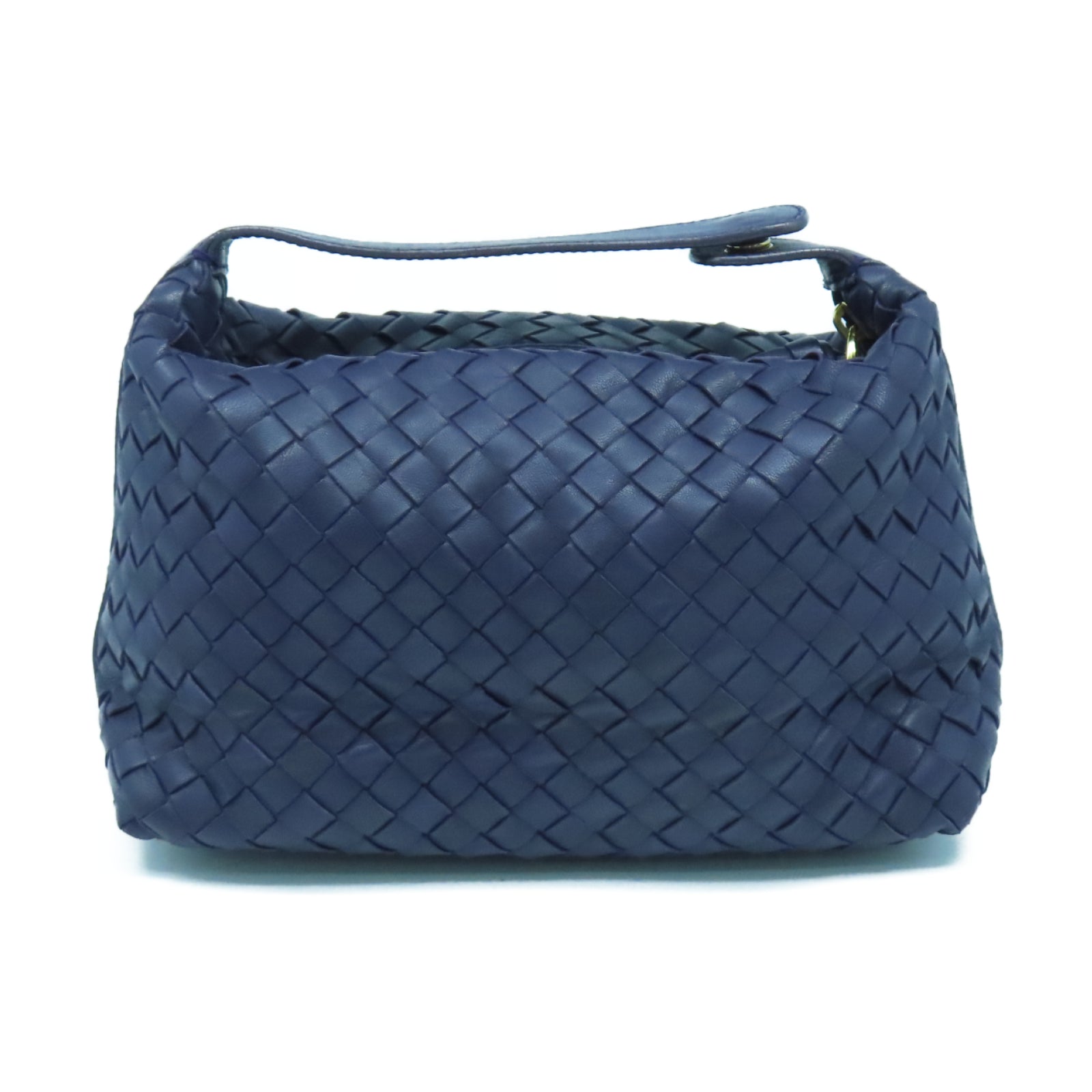 BOTTEGA VENETA 織紋皮革Hand Bag金扣手挽袋紫色
