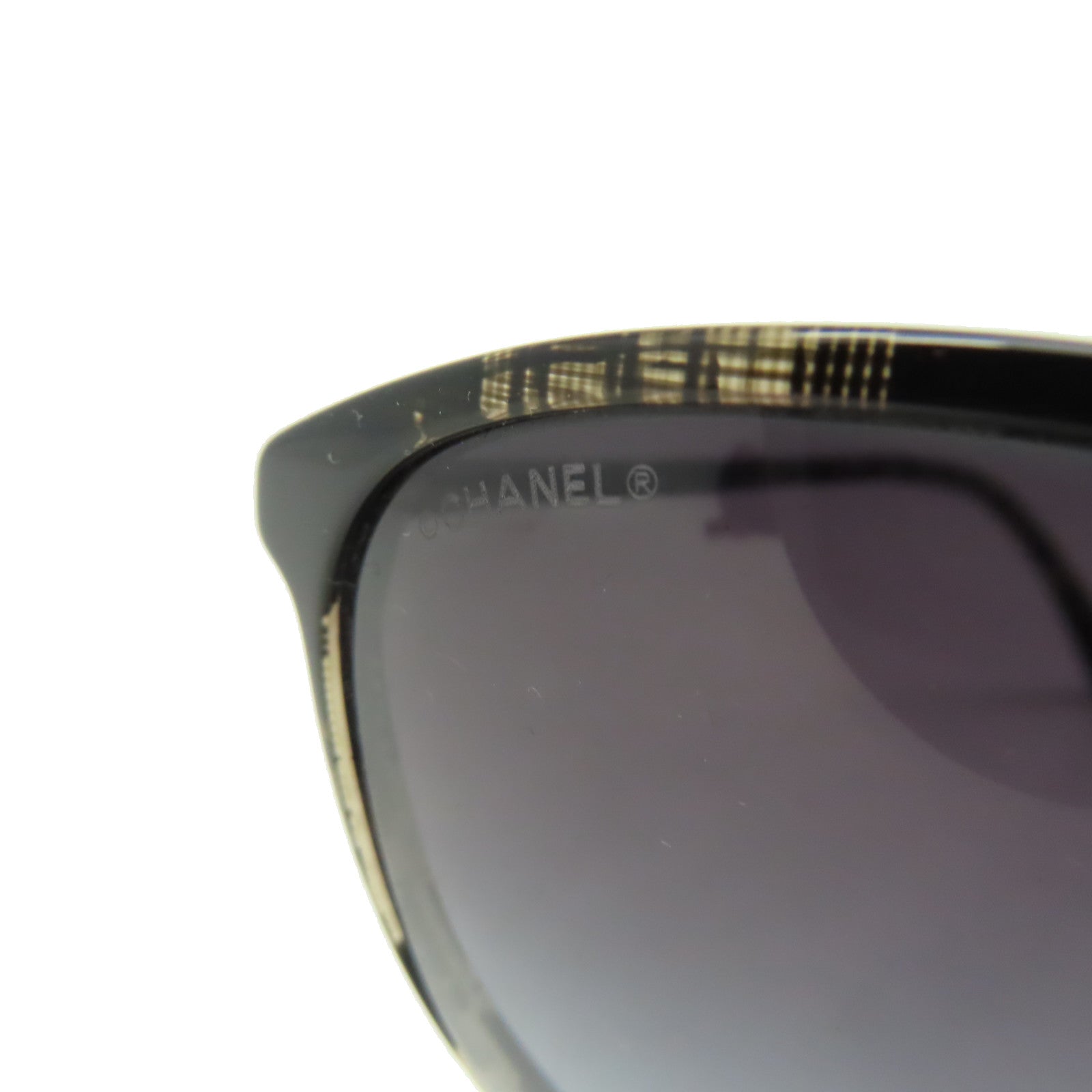 CHANEL PVC/金屬Sunglasses太陽眼鏡黑色/灰色